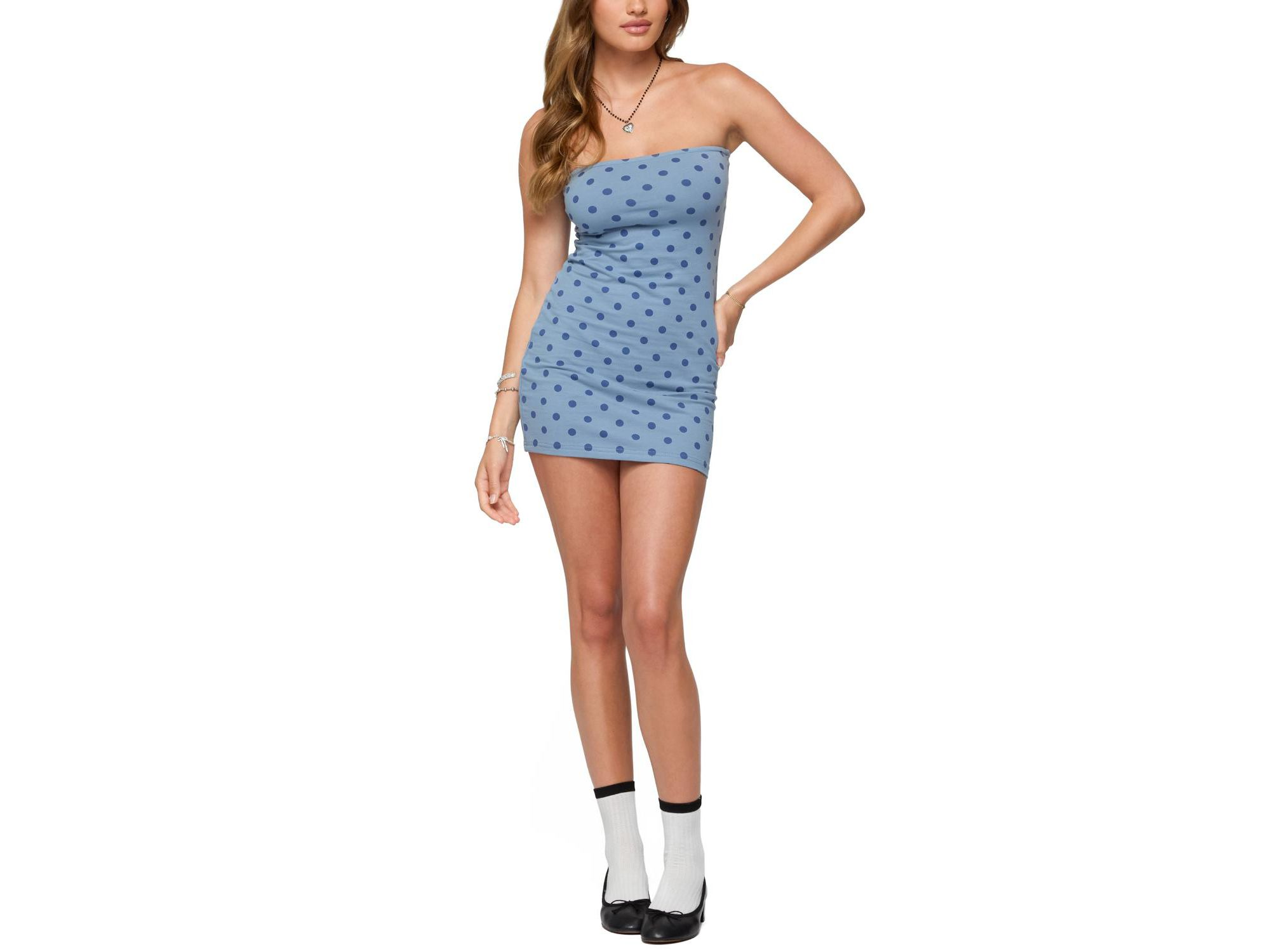 Lewis Polka Dot Strapless Mini Dress — Image 3