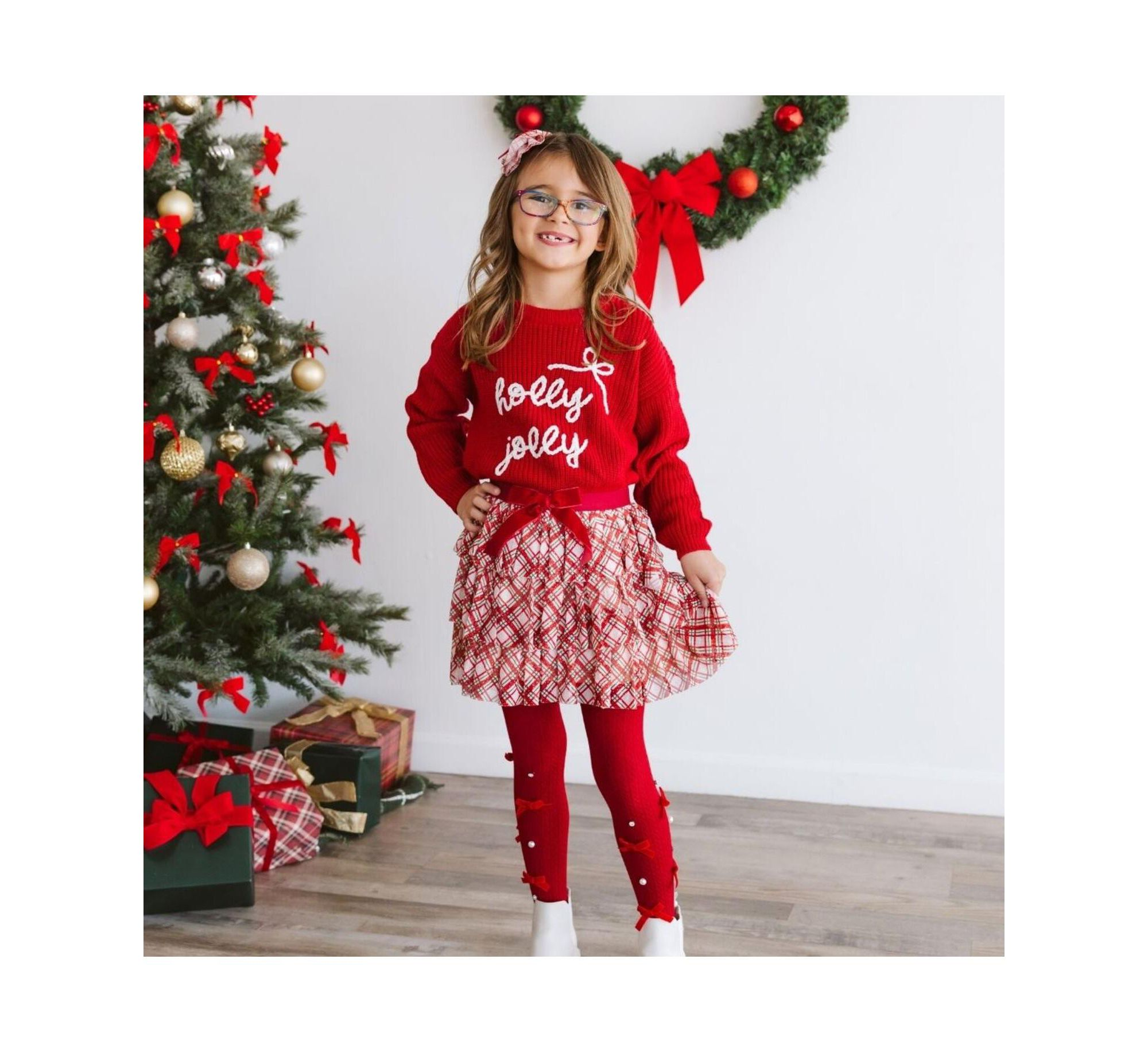 Girls' Bedazzled Tights - Little Kid — Image 4