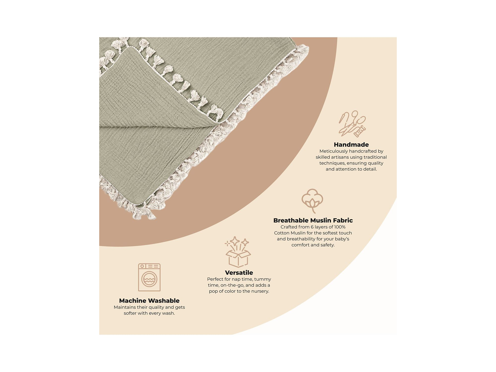 Six Layer Muslin Blanket — Image 8