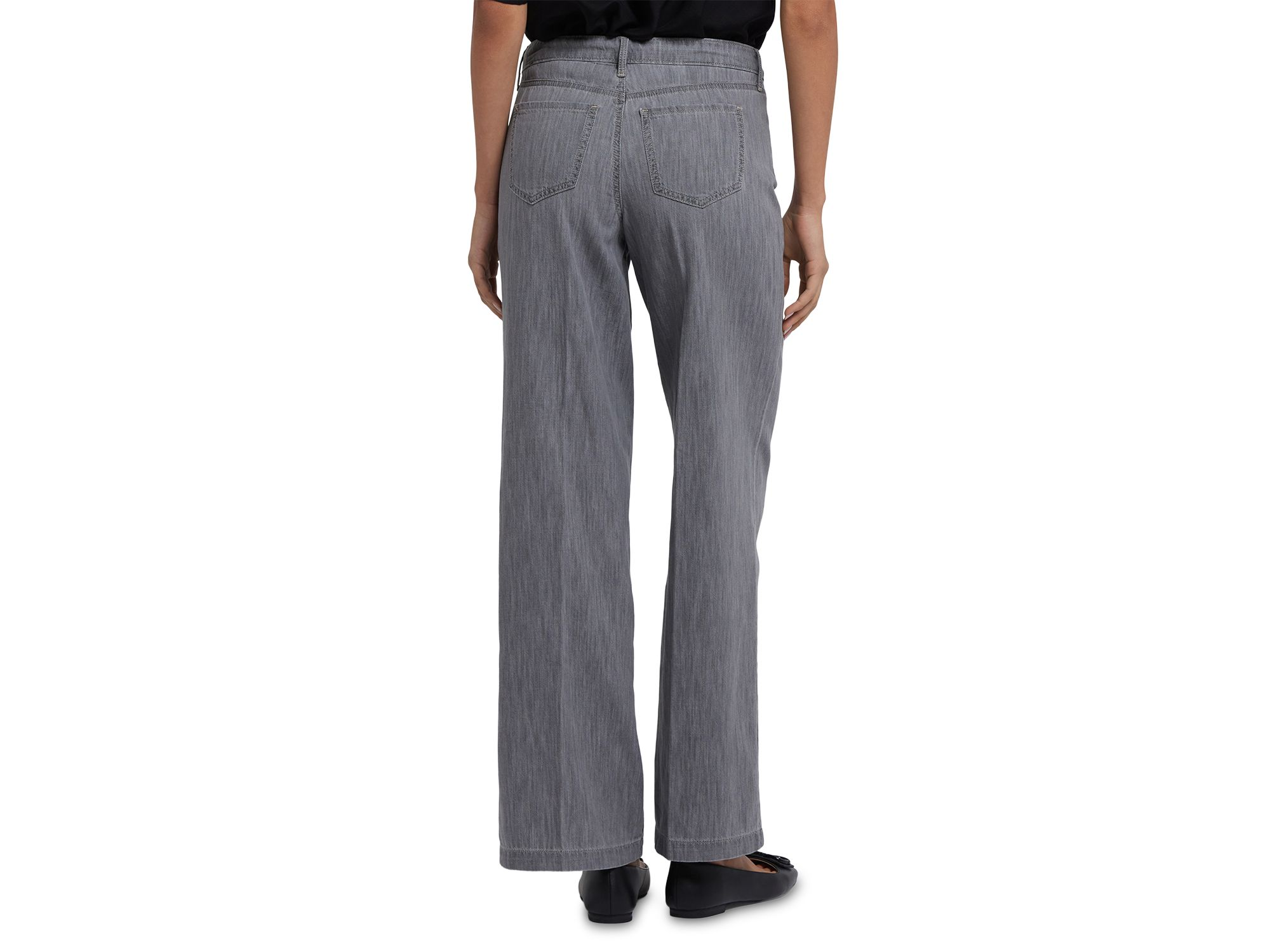 Teresa High Rise Wide Leg Jeans in Pearl Versailles — Image 3