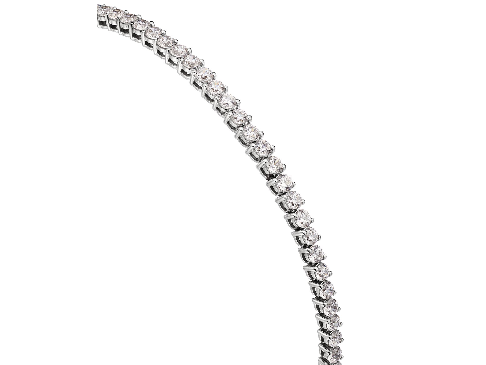 Certified Diamond Tennis Bracelet in 14K White Gold, 3.0 tcw — Image 3