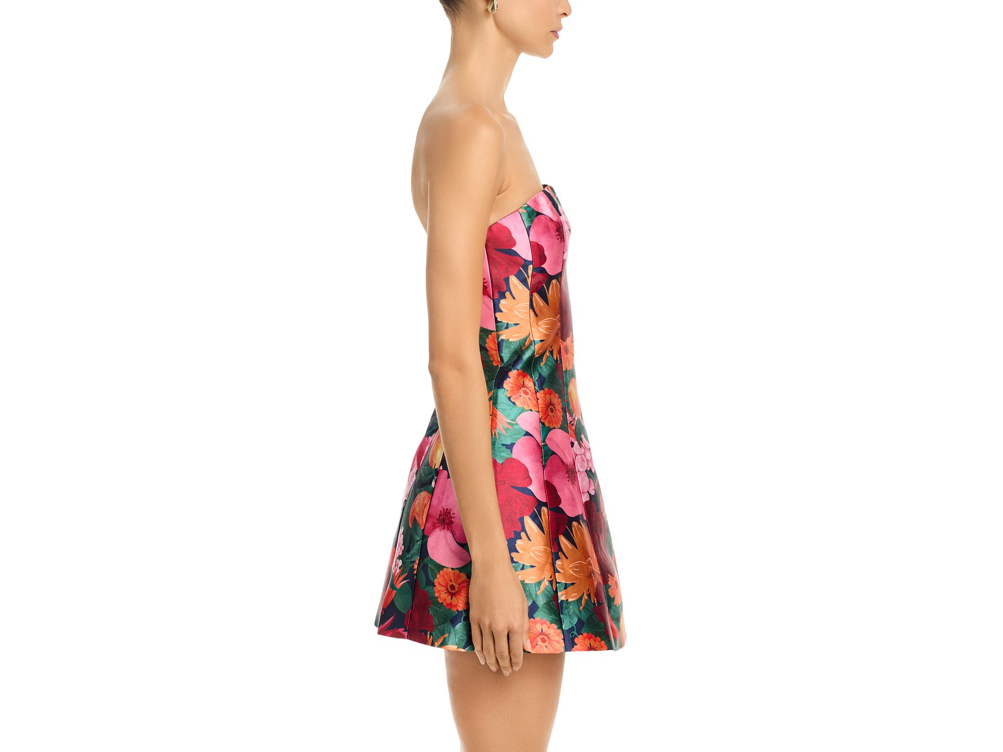 Strapless Floral & Fruit Strapless Mini Dress - Exclusive — Image 4