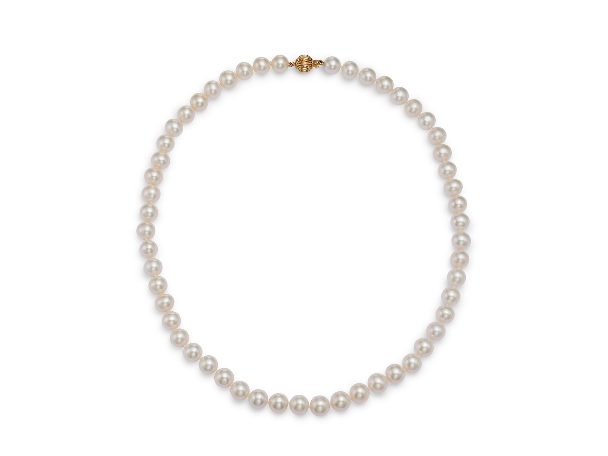 Cultured Freshwater Pearl Necklace in 14K Yellow Gold, 18" — Image 4