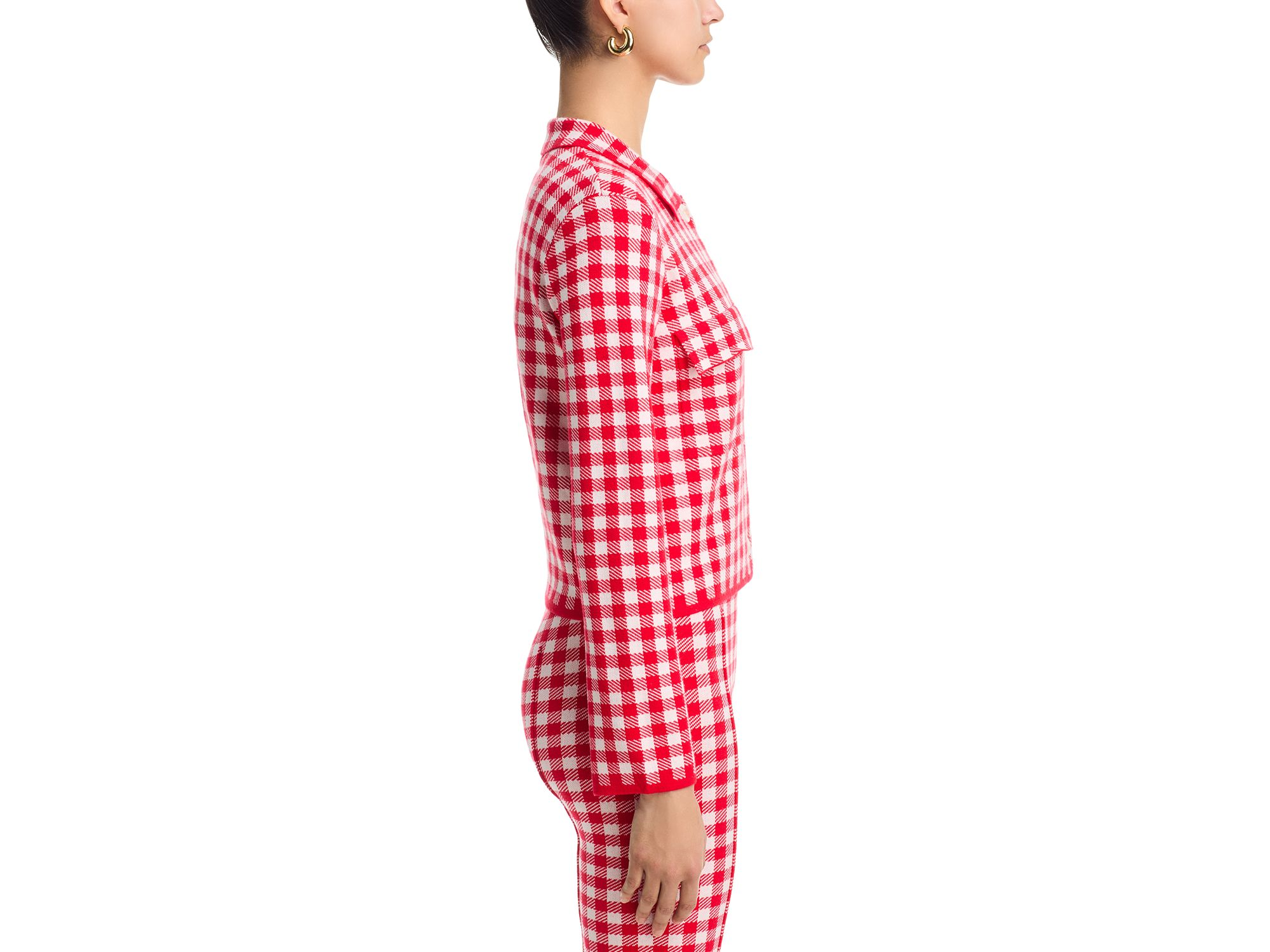 Gingham Knit Jacket - Exclusive — Image 6