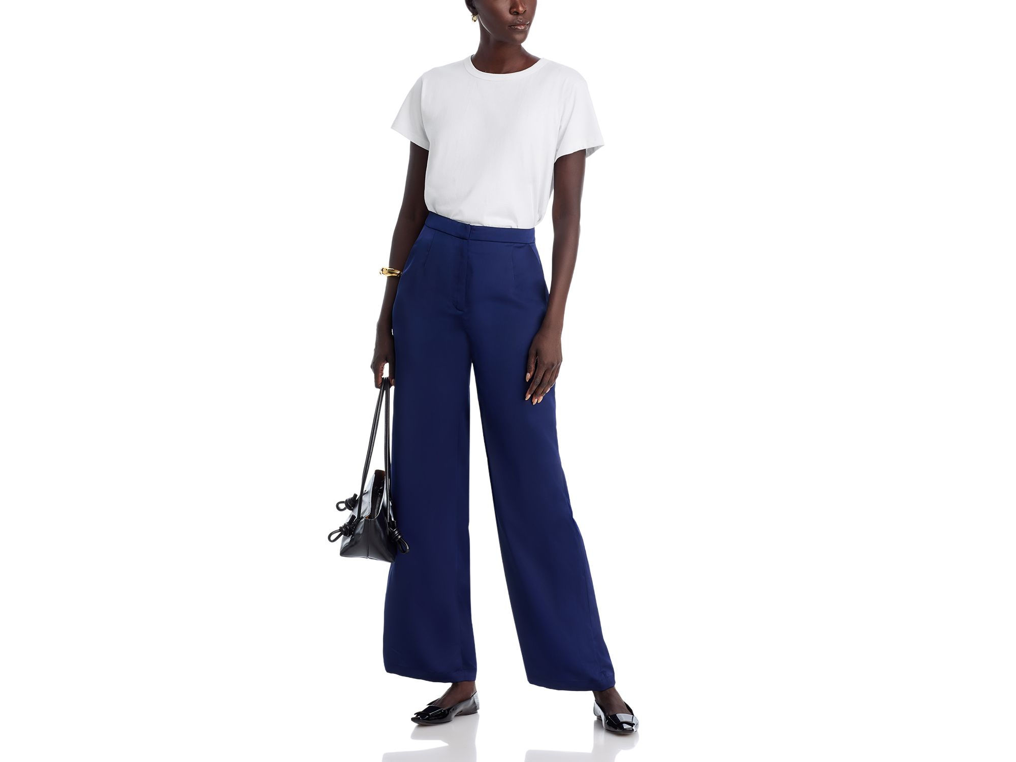 x Lani Lynn Naomi Wide Leg Crepe de Chine Pant — Image 4