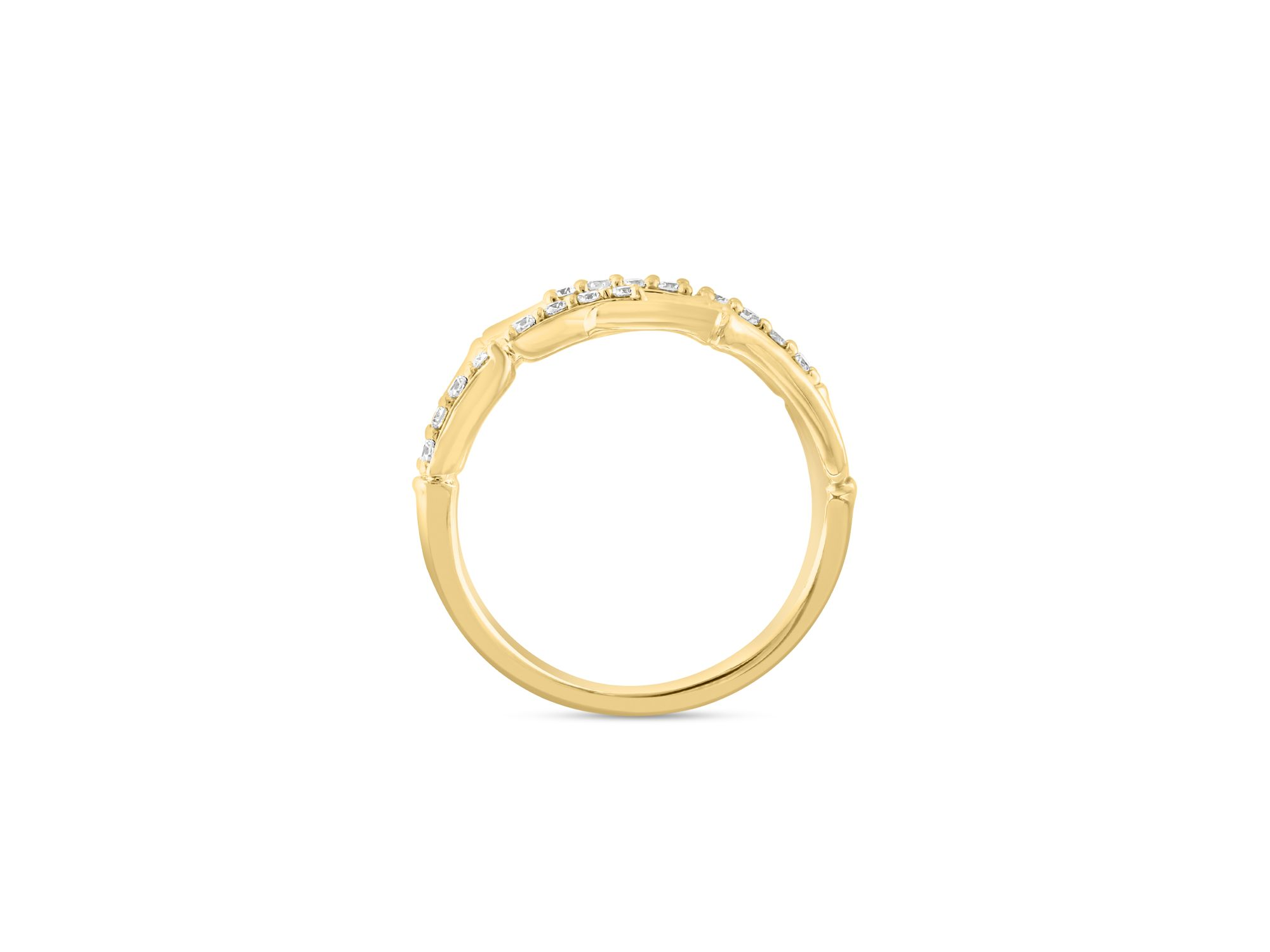 Diamond Link Ring in 14K Gold, 0.25 tcw — Image 3