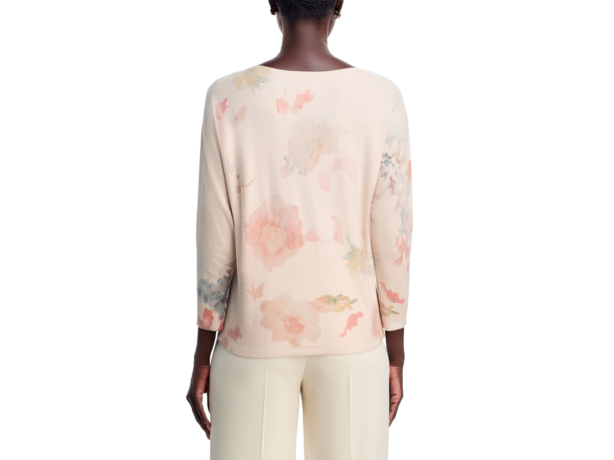 Floral Embroidered Dolman Sleeve Sweater — Image 3