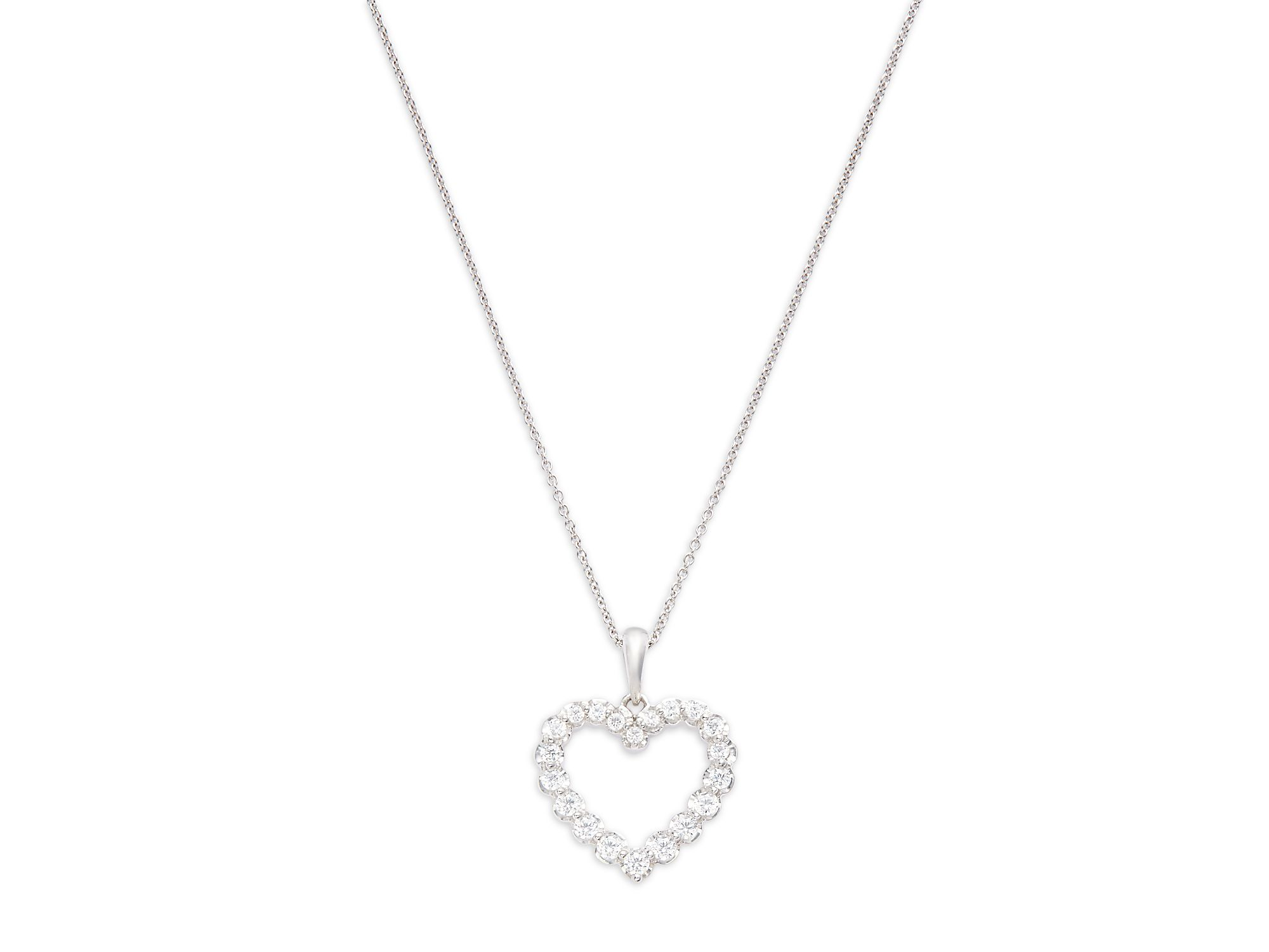 Diamond Classic Heart Pendant Necklace Collection in 14K Gold, 0.25 tcw — Image 8