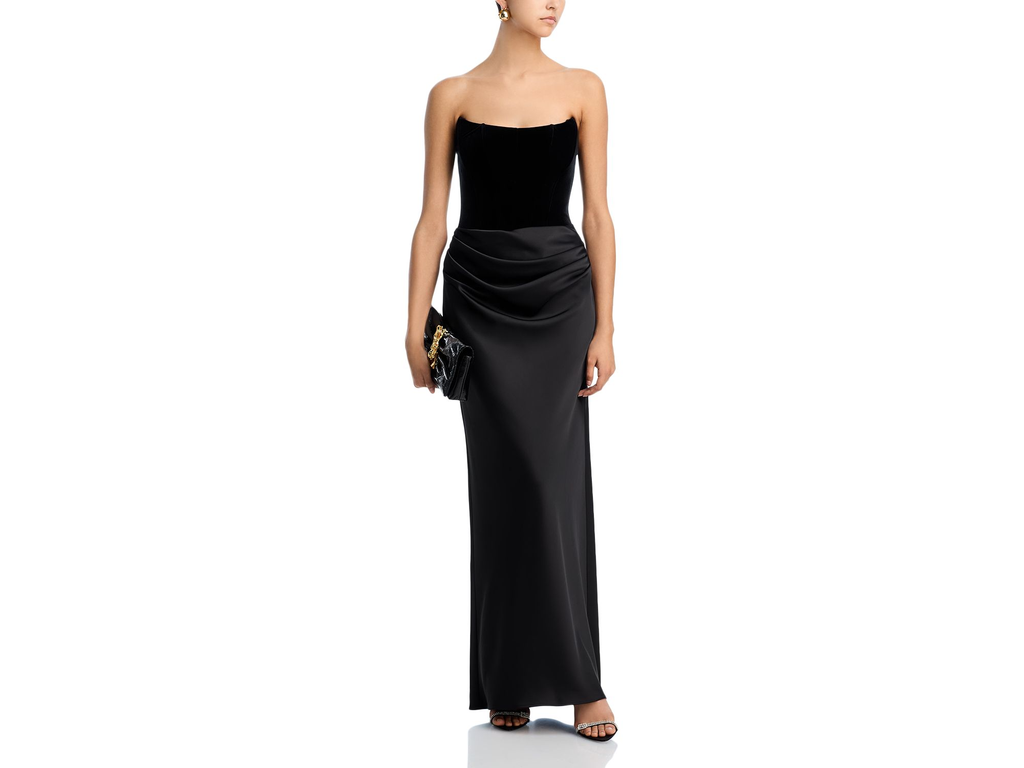 Strapless Velvet Bodice Gown - Exclusive — Image 3
