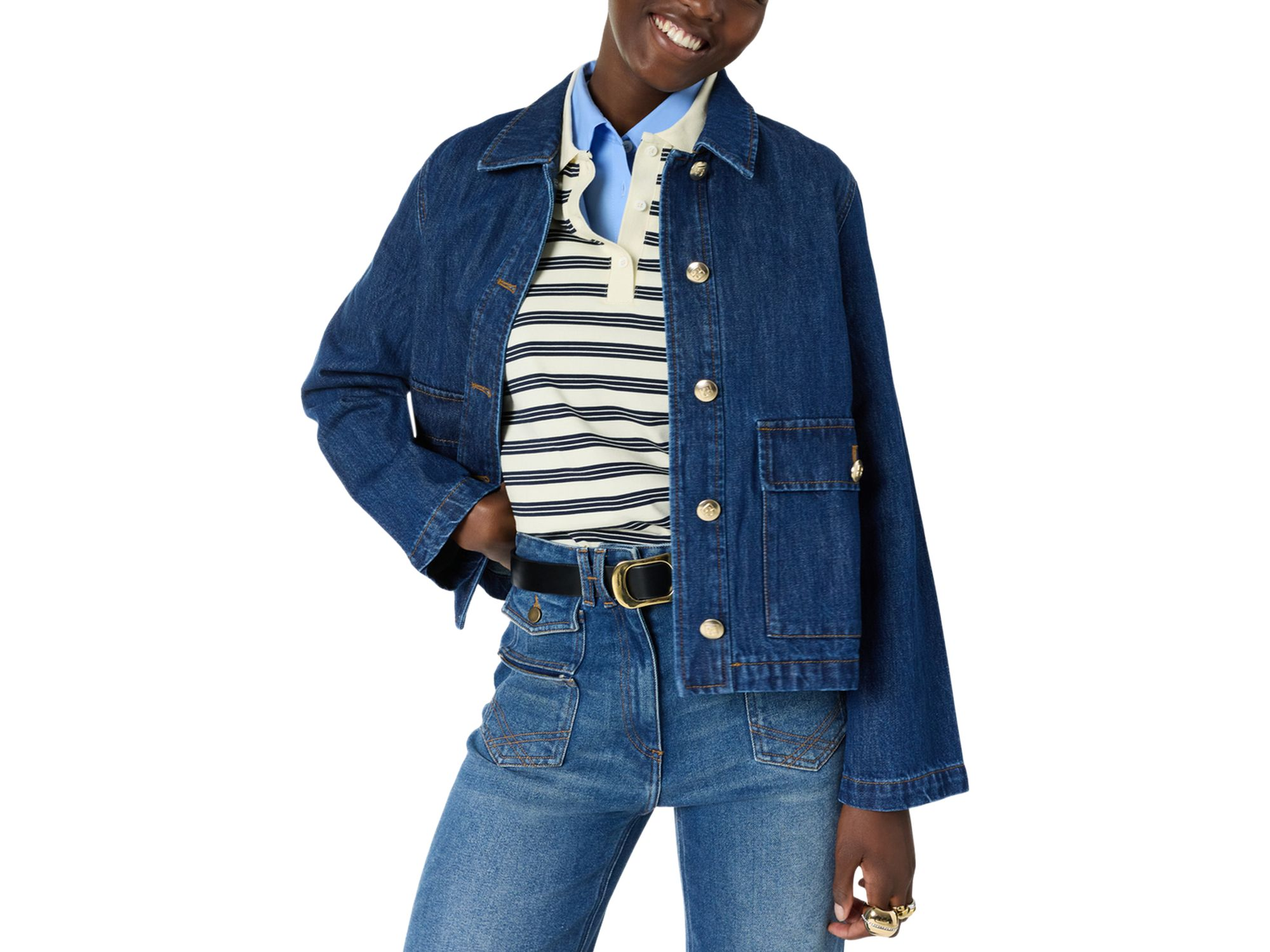 Taina Denim Buttoned Jacket — Image 5
