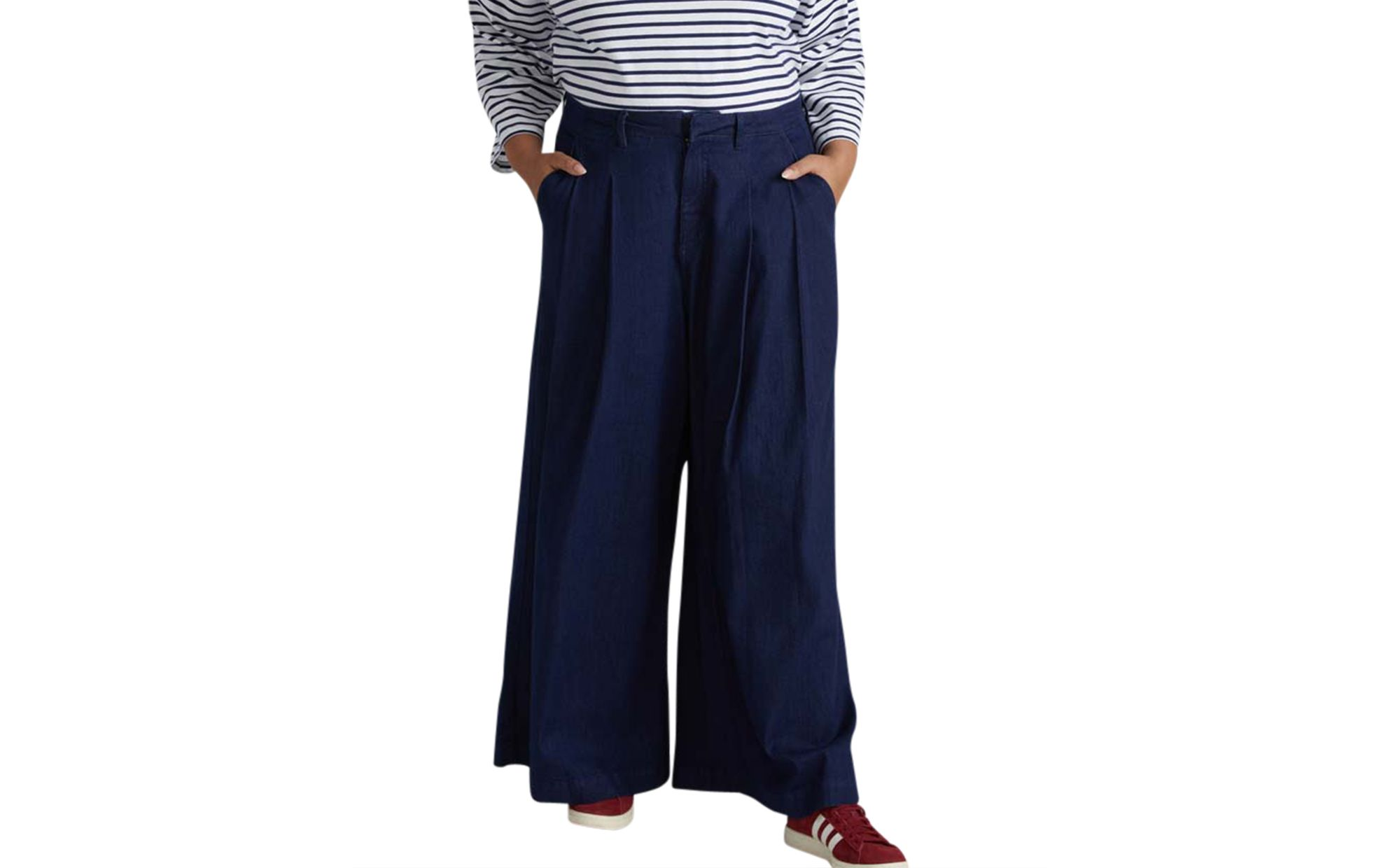 Plus Size Denim Wide Leg Pant — Image 3