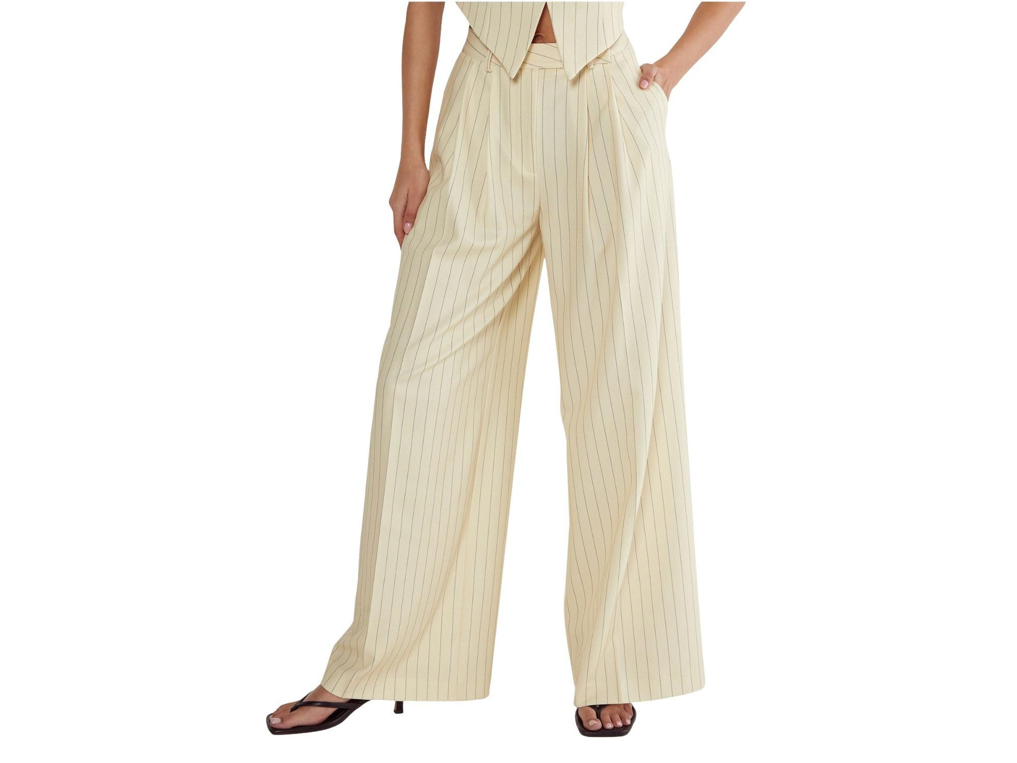 Pinstripe Tailored Pants - Image 1