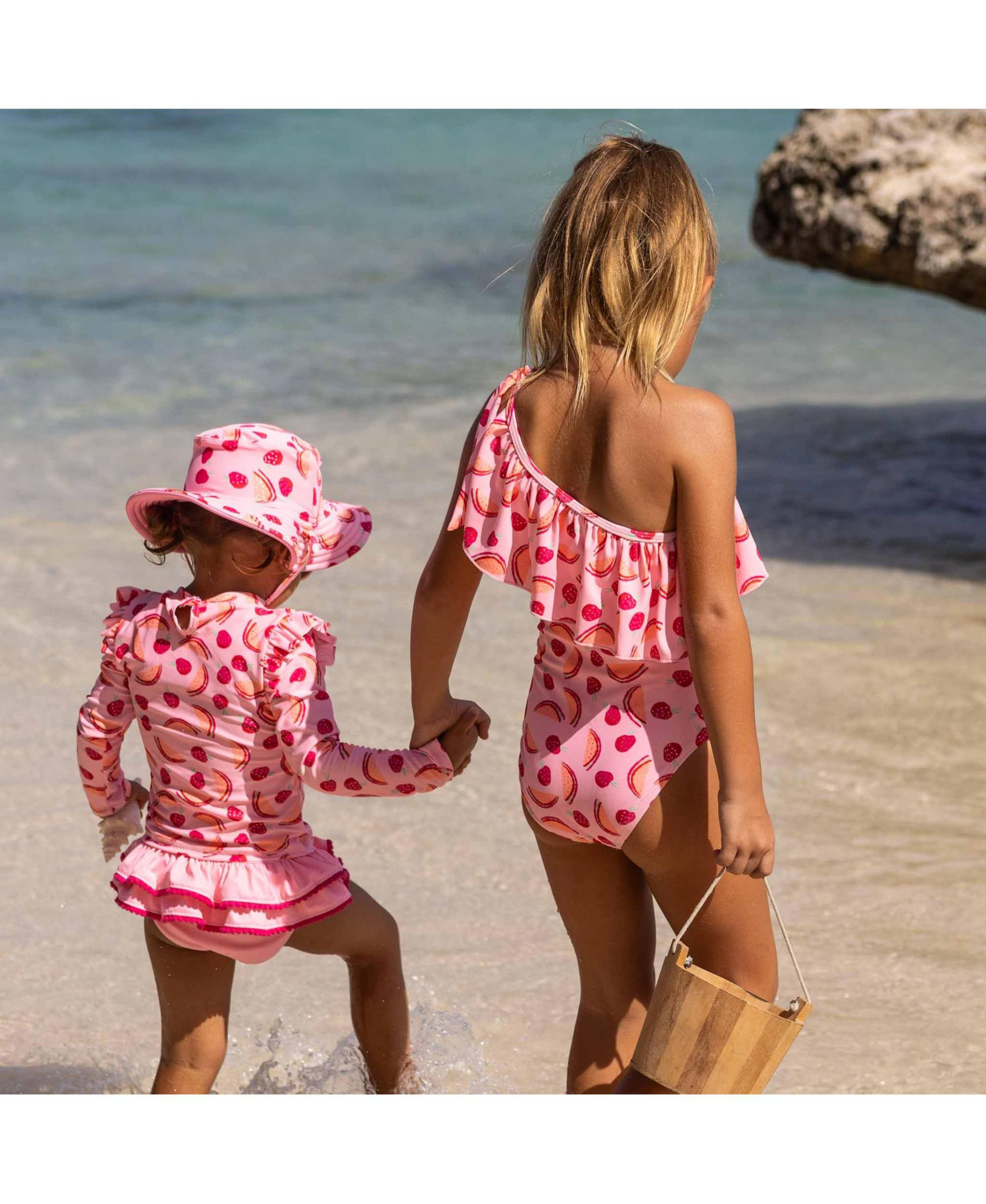 Berry Sweet One Shoulder Swimsuit - Big Kid — Image 3
