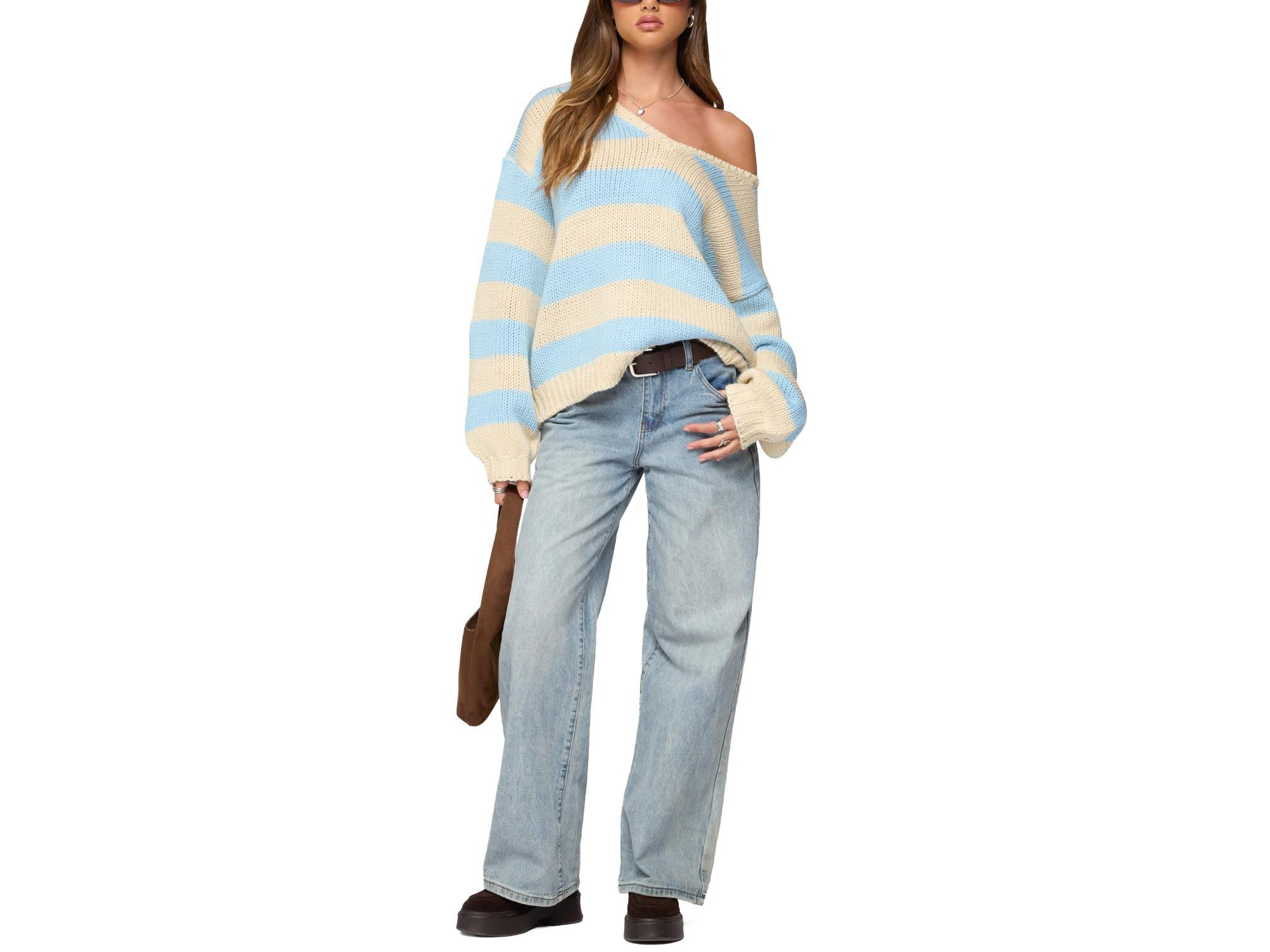 Tracie Striped Oversized Sweater — Image 4