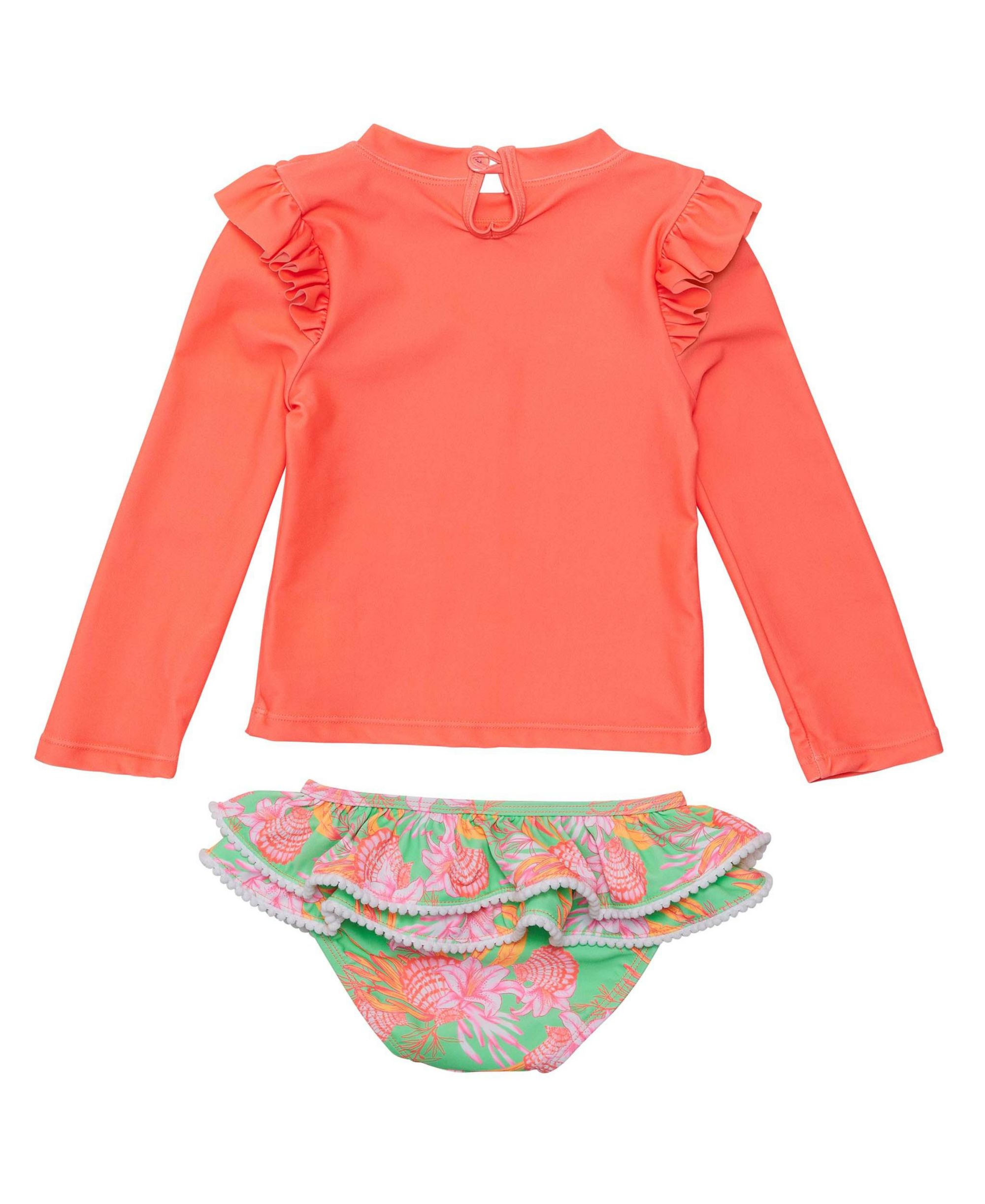 Girls' Coastal Shells Sustainable Ruffle Set - Baby — Image 3