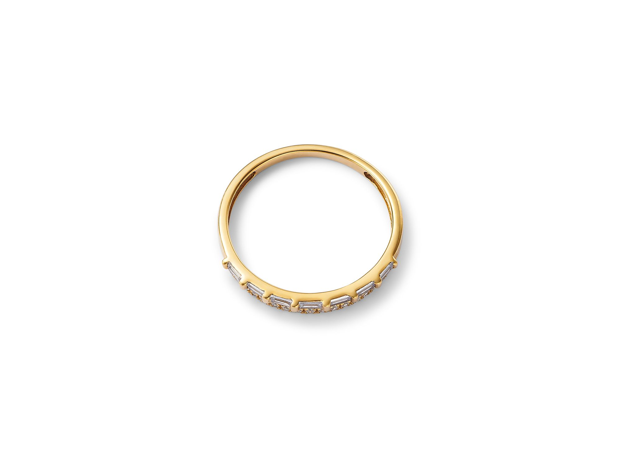 Diamond Double Row Band in 14K Yellow Gold, 0.25 tcw — Image 3