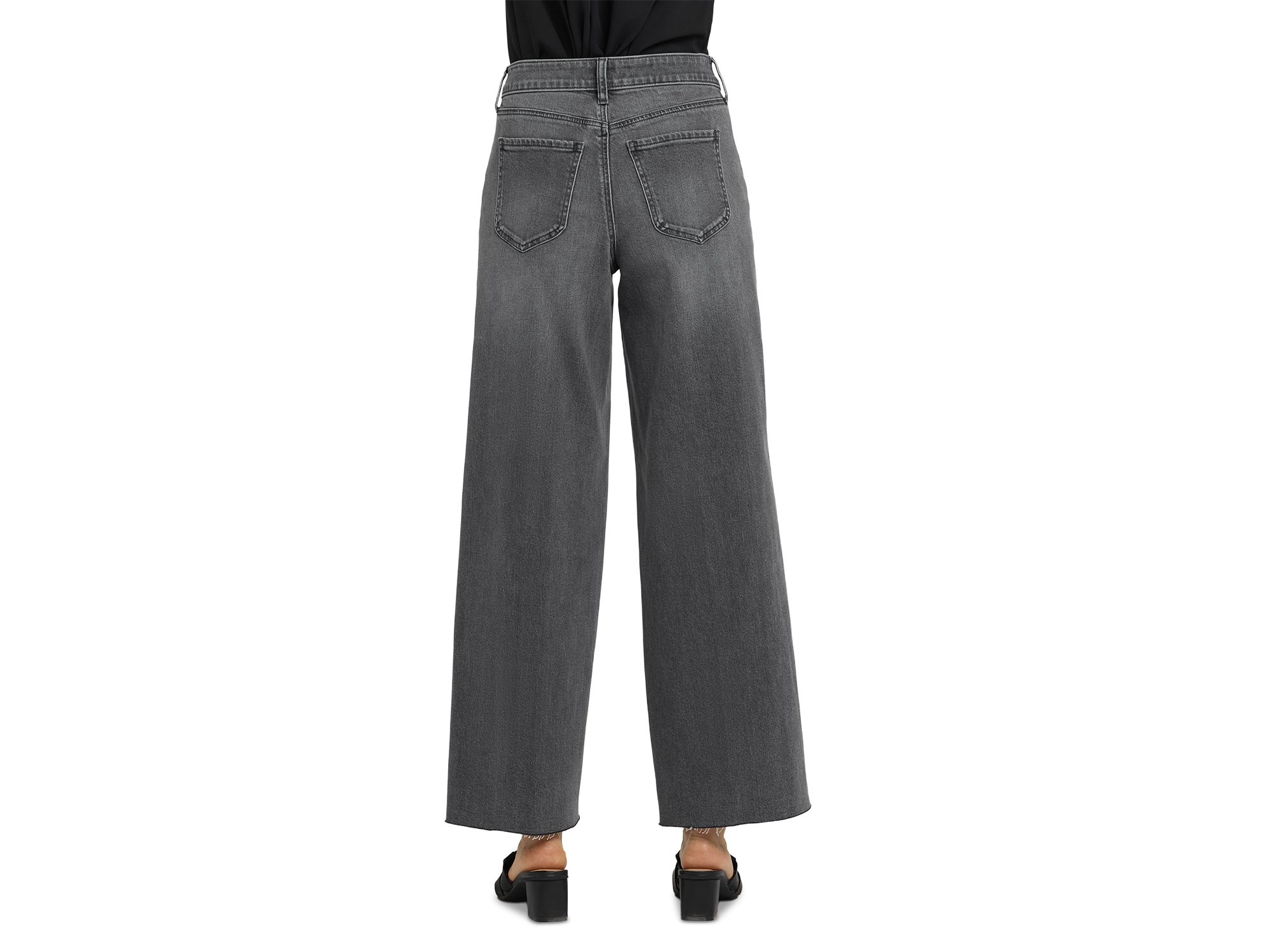 Simone High Rise Wide Leg Trouser Jeans in Dusty Ash — Image 3