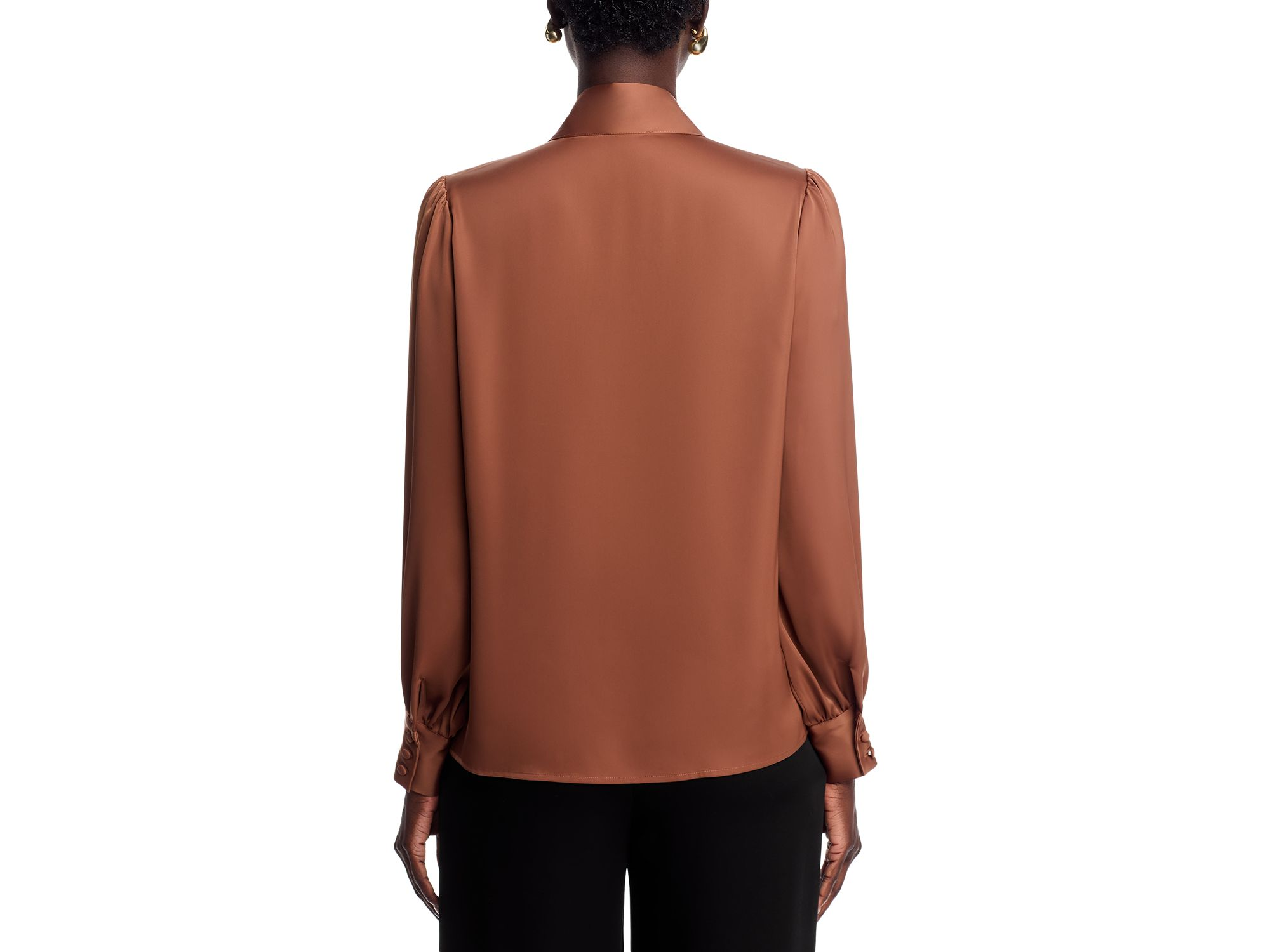 Long Sleeve Bow Tie Neck Blouse — Image 3