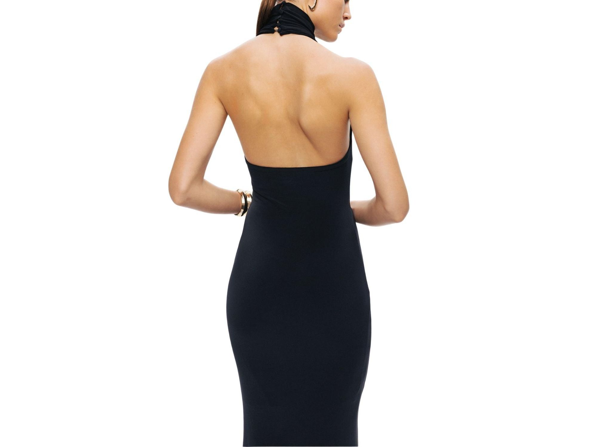 Halter-Neck Draped Maxi Dress — Image 5