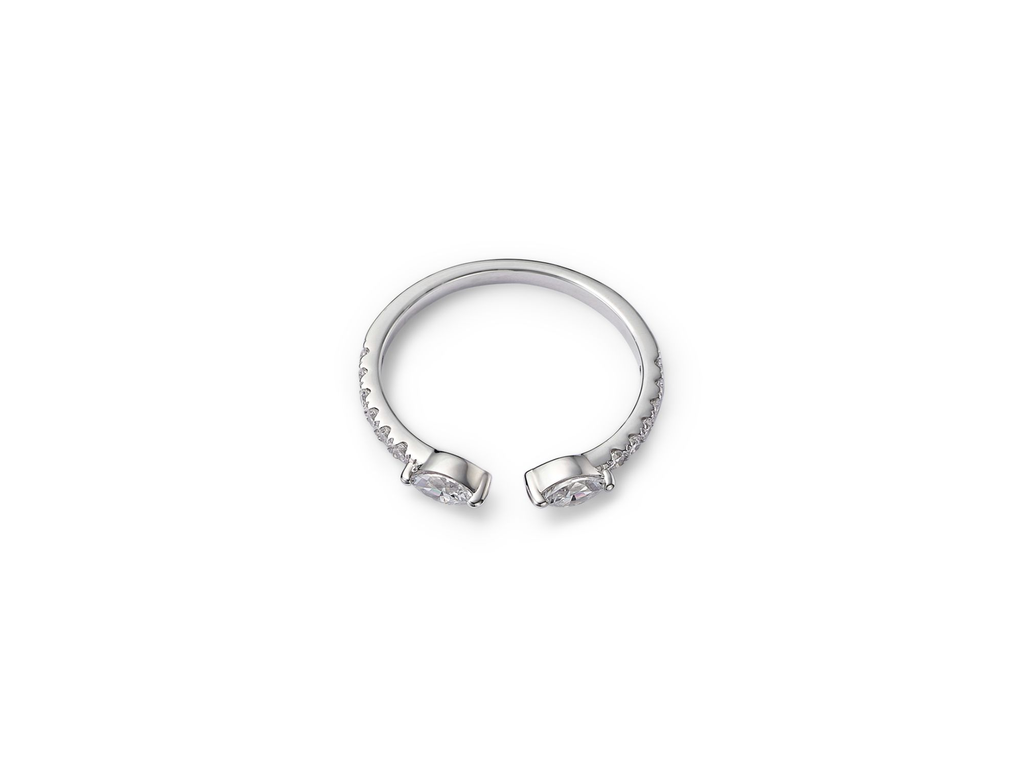 Diamond Open Ring in 14K White Gold, 0.35 tcw — Image 3
