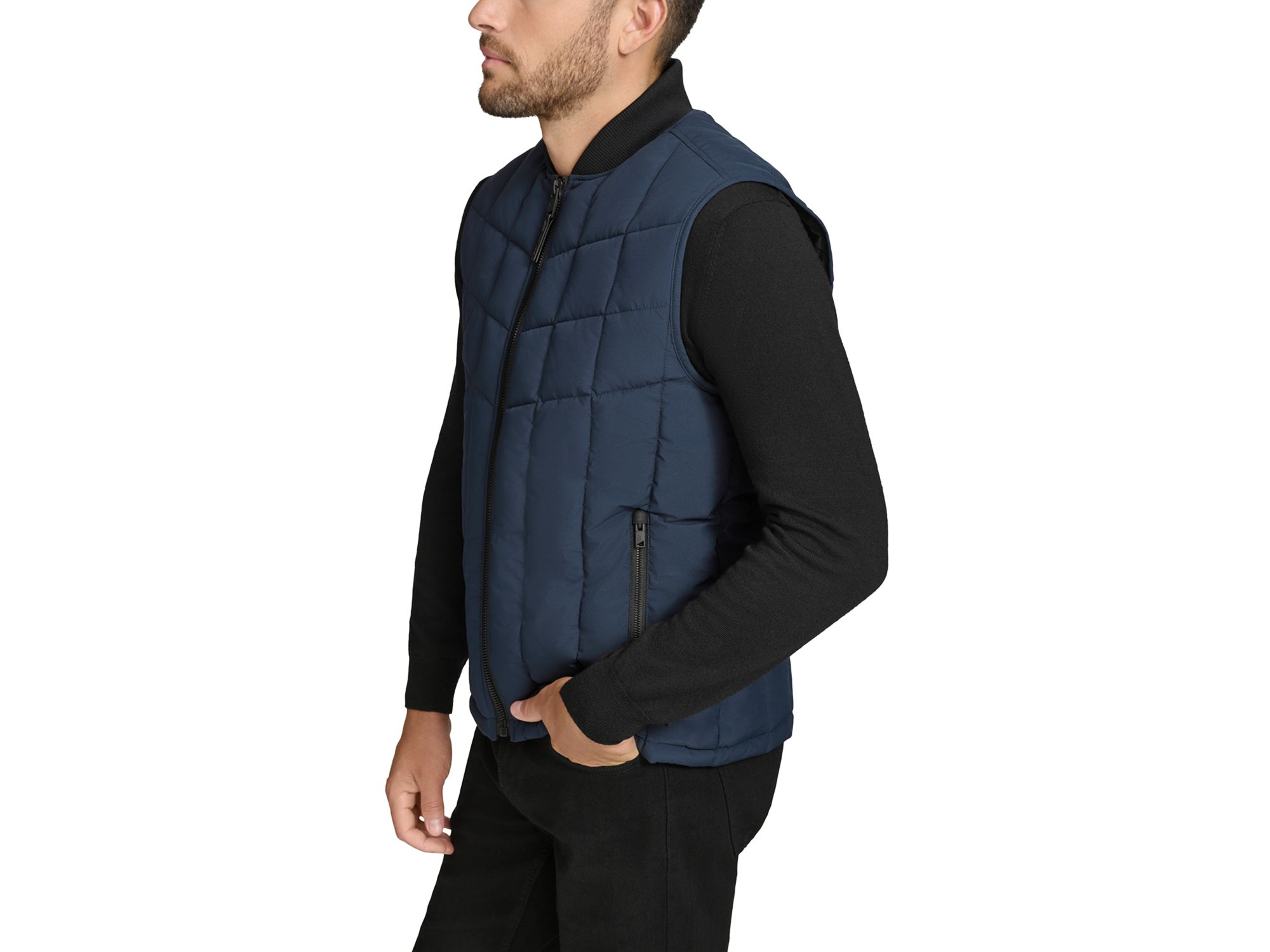 Oxley Stretch Quilted Water Resistant Full Zip Puffer Vest — Image 4