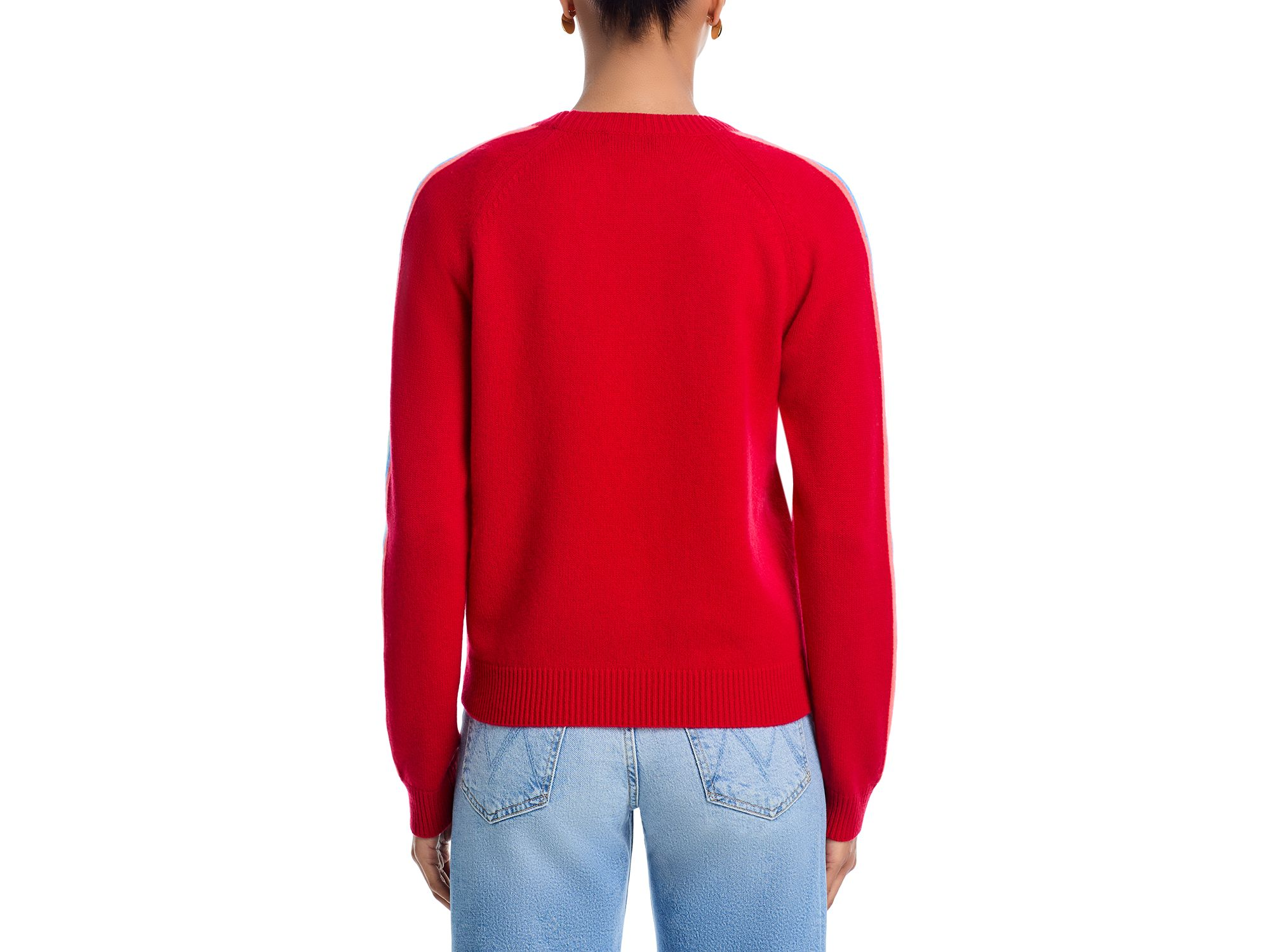 100% Cashmere Rainbow Athletic Stripe Sweater - Exclusive — Image 3