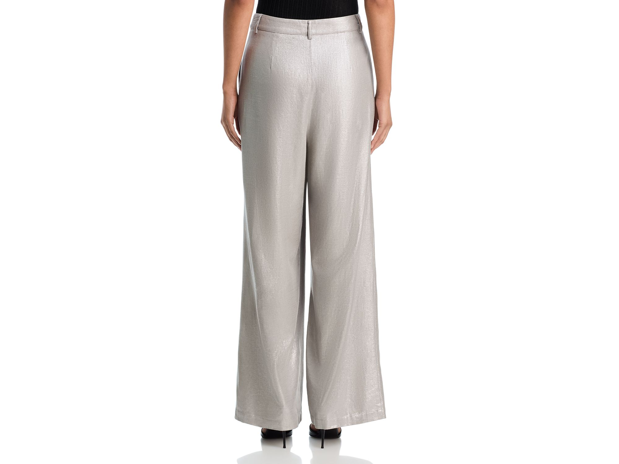 Metallic Linen Blend Pants — Image 3