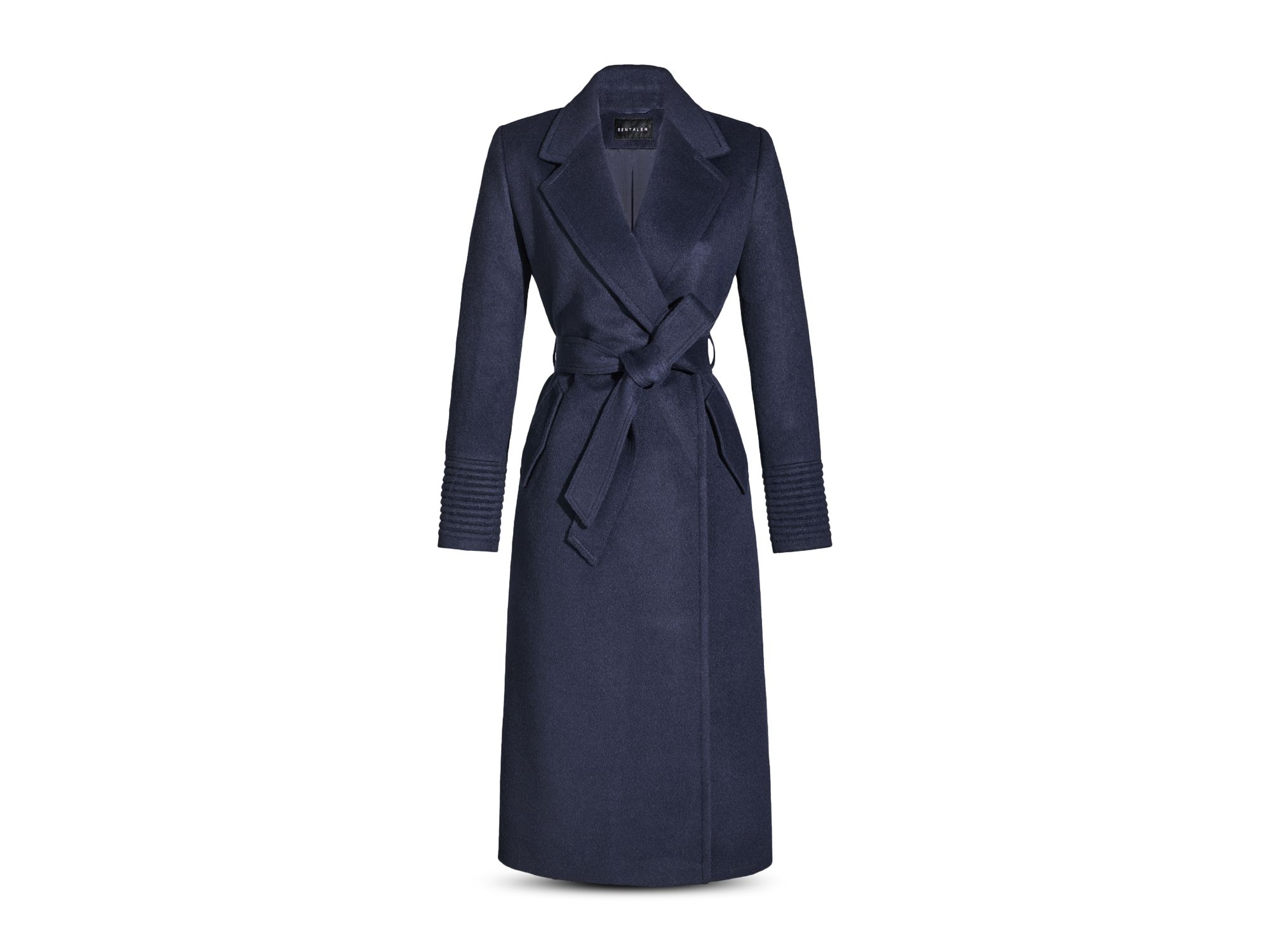 Long Notch Collar Wrap Coat — Image 3