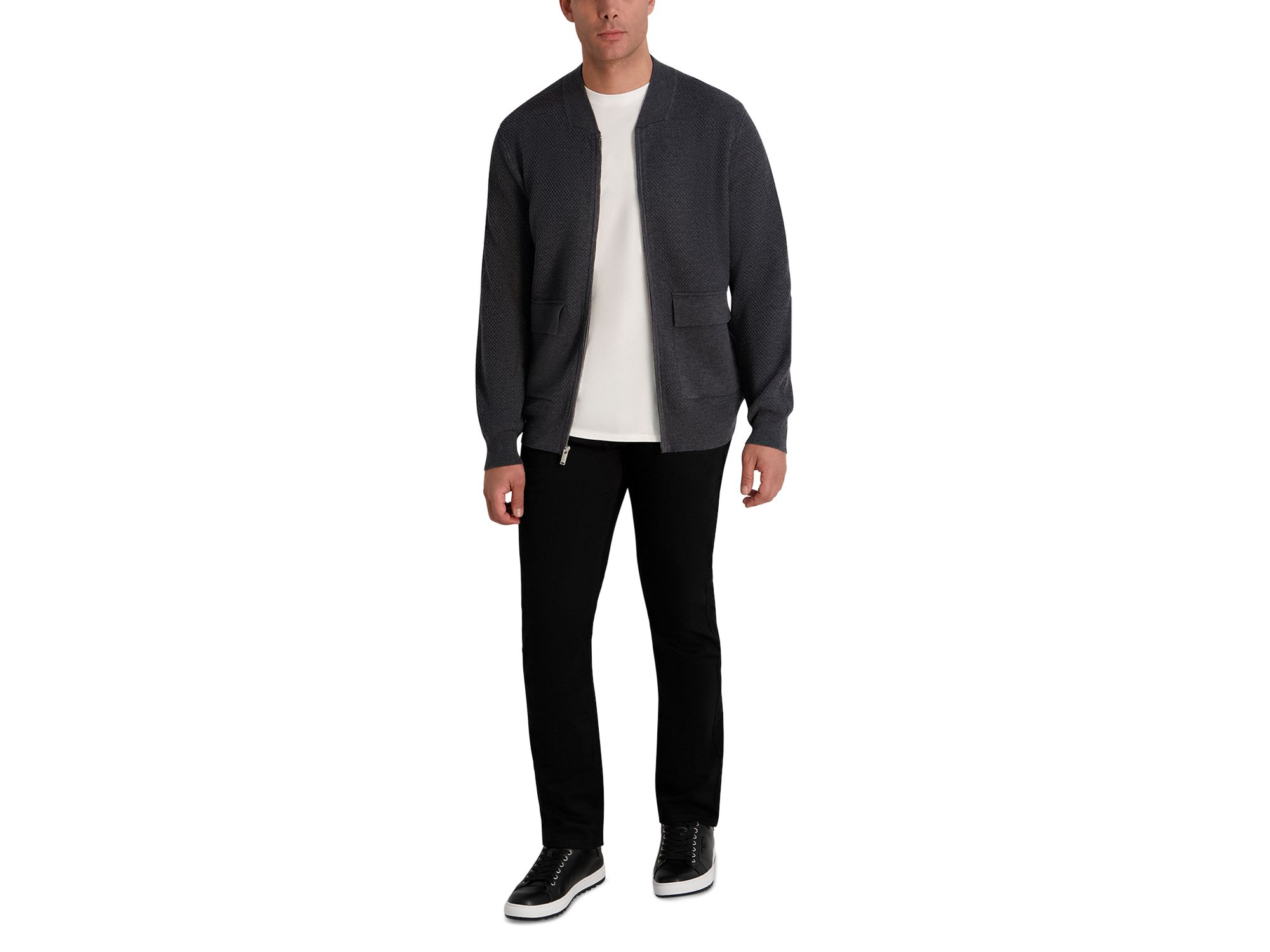 Textured Bomber Jacket — Image 5