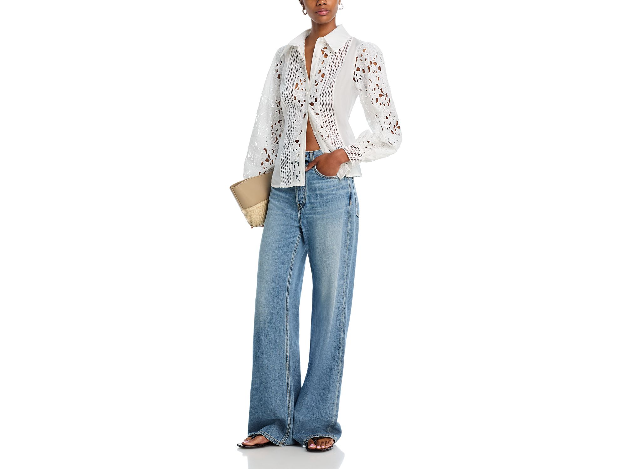 Lace Inset Blouse - Exclusive — Image 5