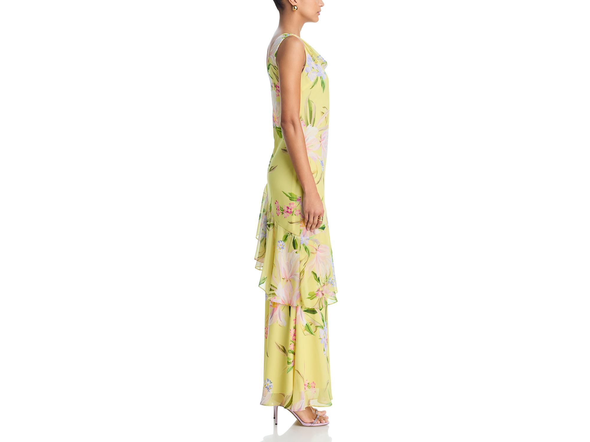 Asymmetric Chiffon Dress - Exclusive — Image 5