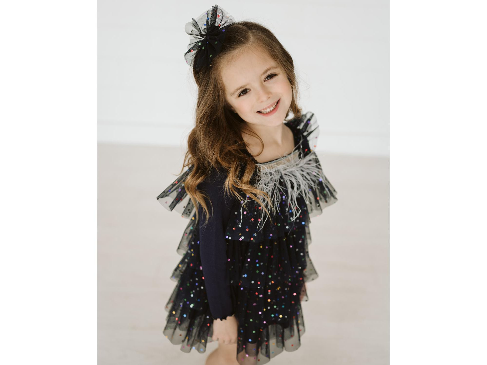 Girls Dot Layered Tutu Dress - Little Kid, Big Kid — Image 3
