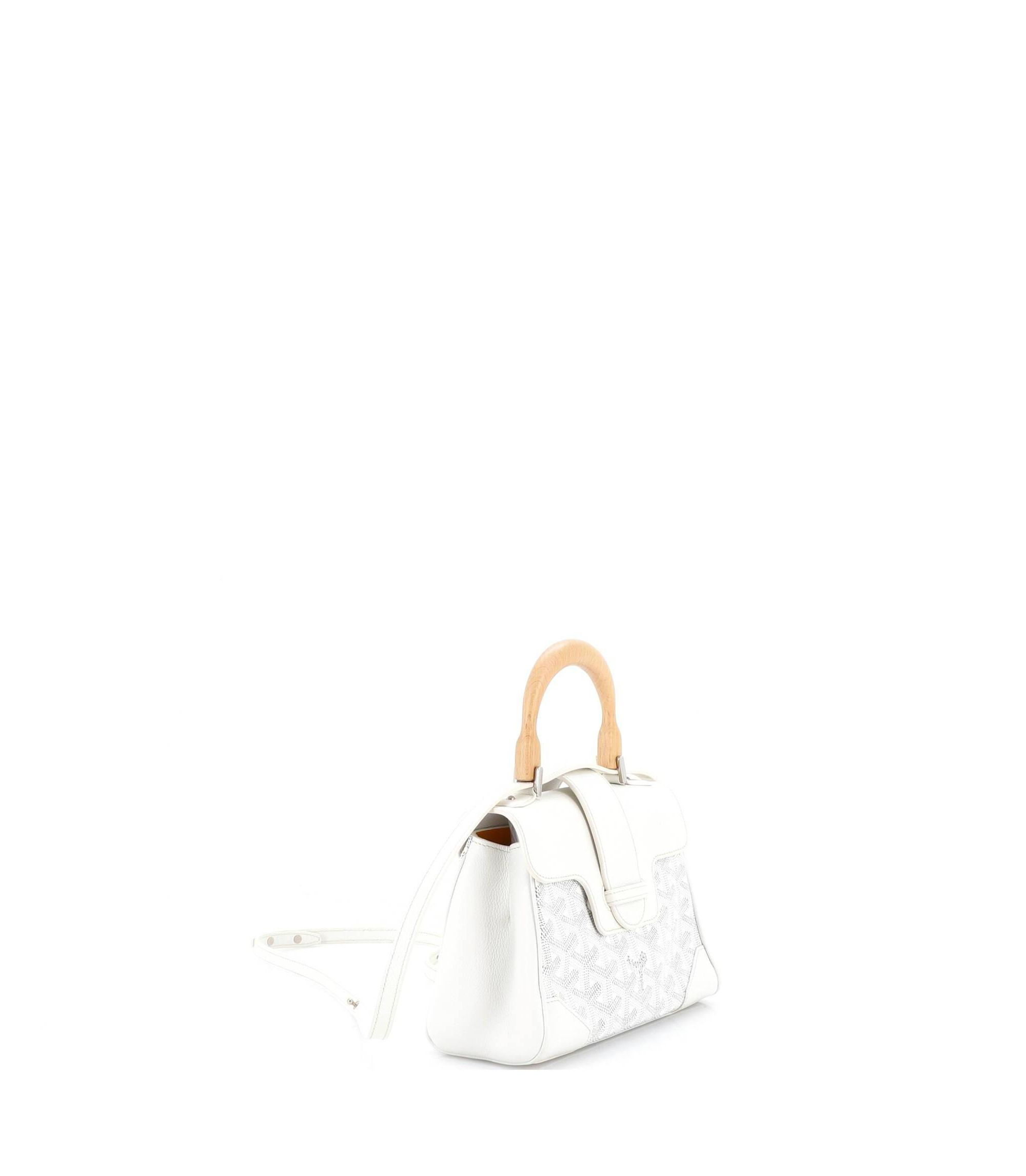 Mini Saigon Top Handle Bag Coated Canvas with Leather — Image 4