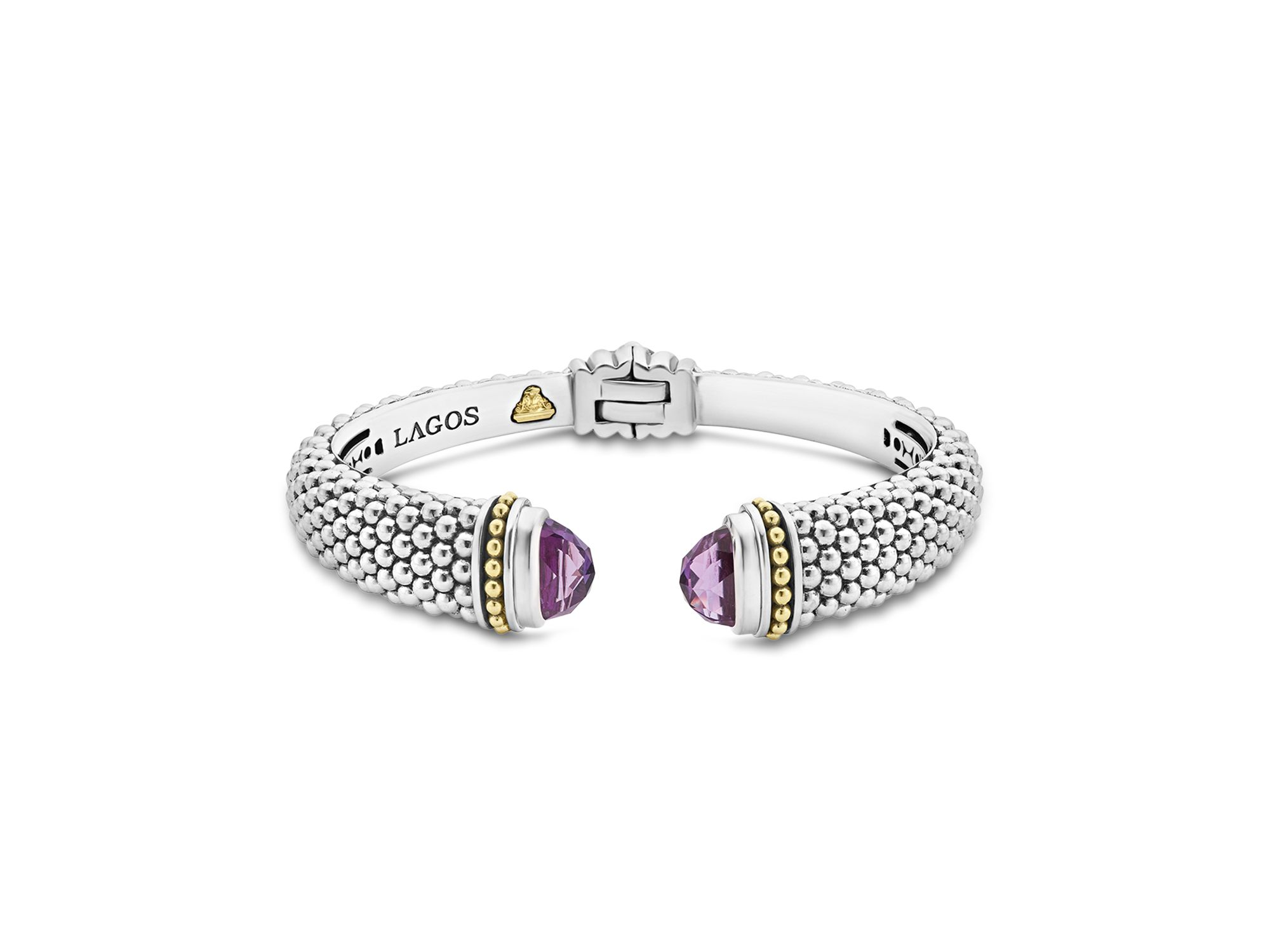 18K Gold and Sterling Silver Rittenhouse Gemstone Cuffs, 12mm — Image 3