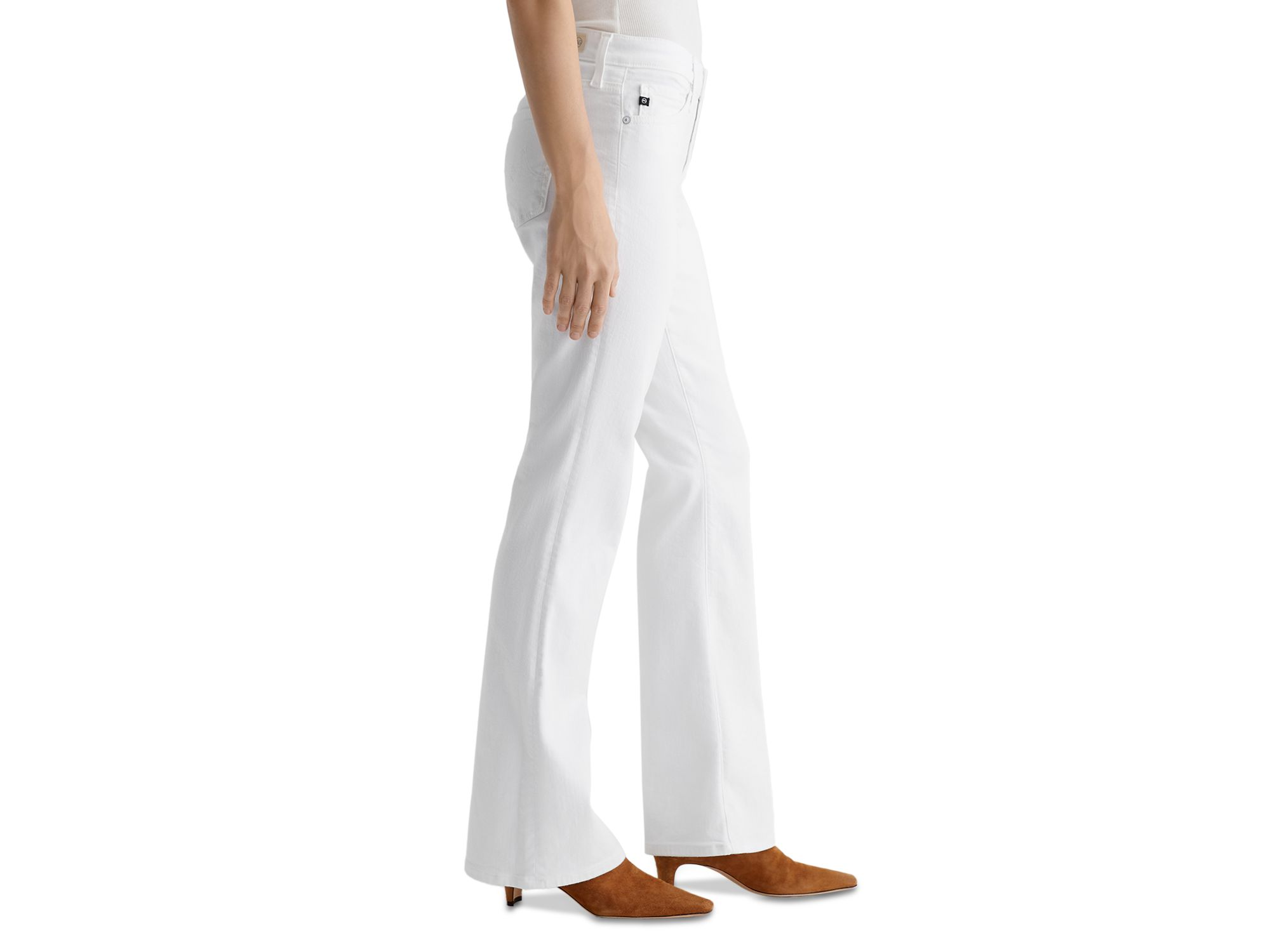Angel Low Rise Bootcut Jeans in Gallery White — Image 7