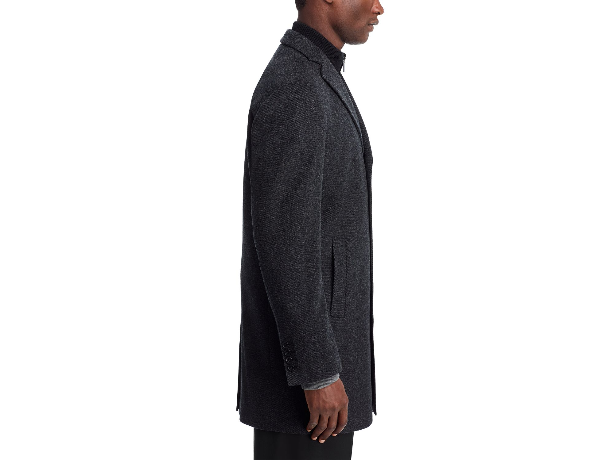 Wool-Cashmere Regular Fit Topcoat With Bib — Image 5