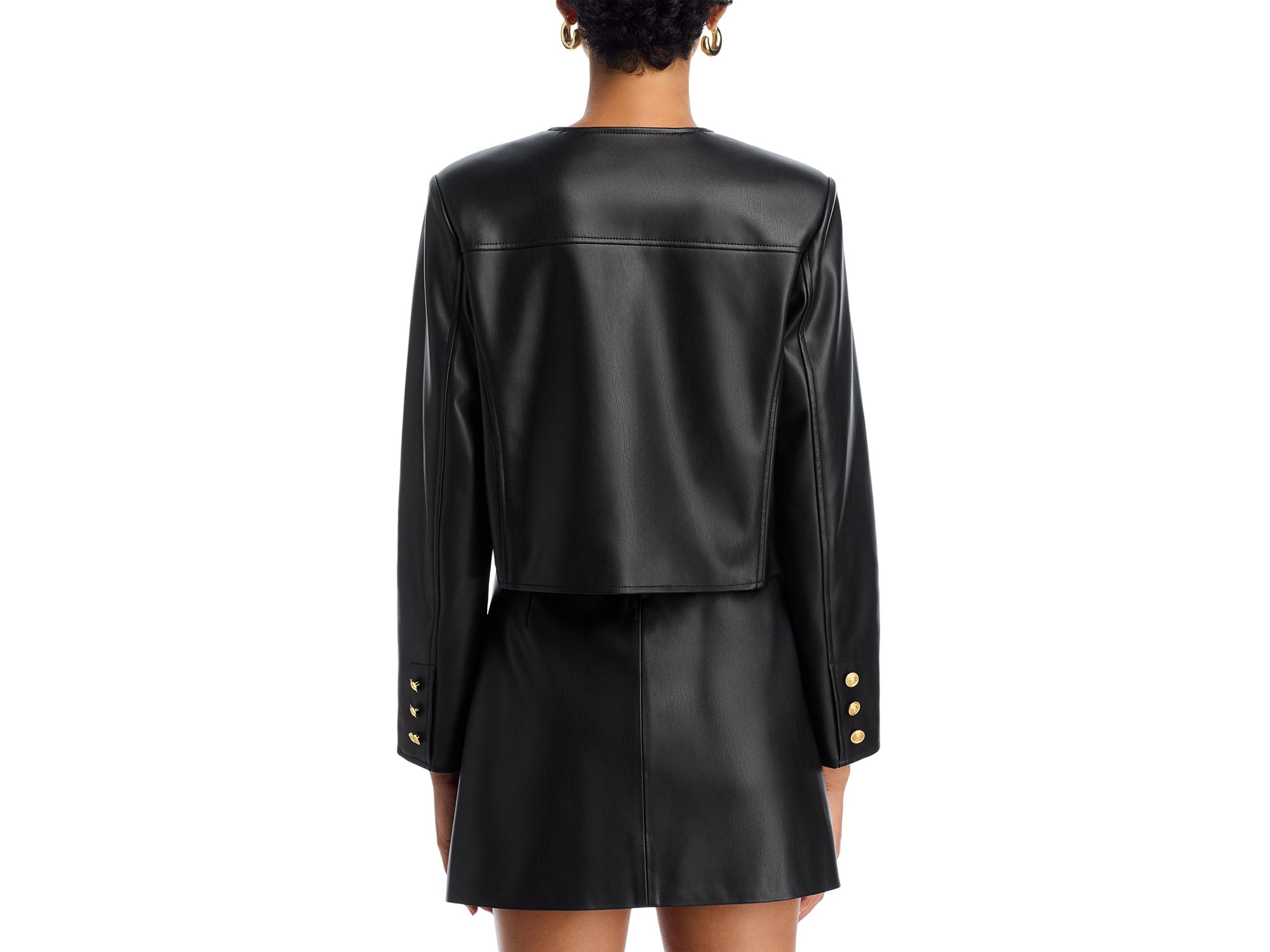 Dessa Faux Leather Jacket & Mini Skirt — Image 6