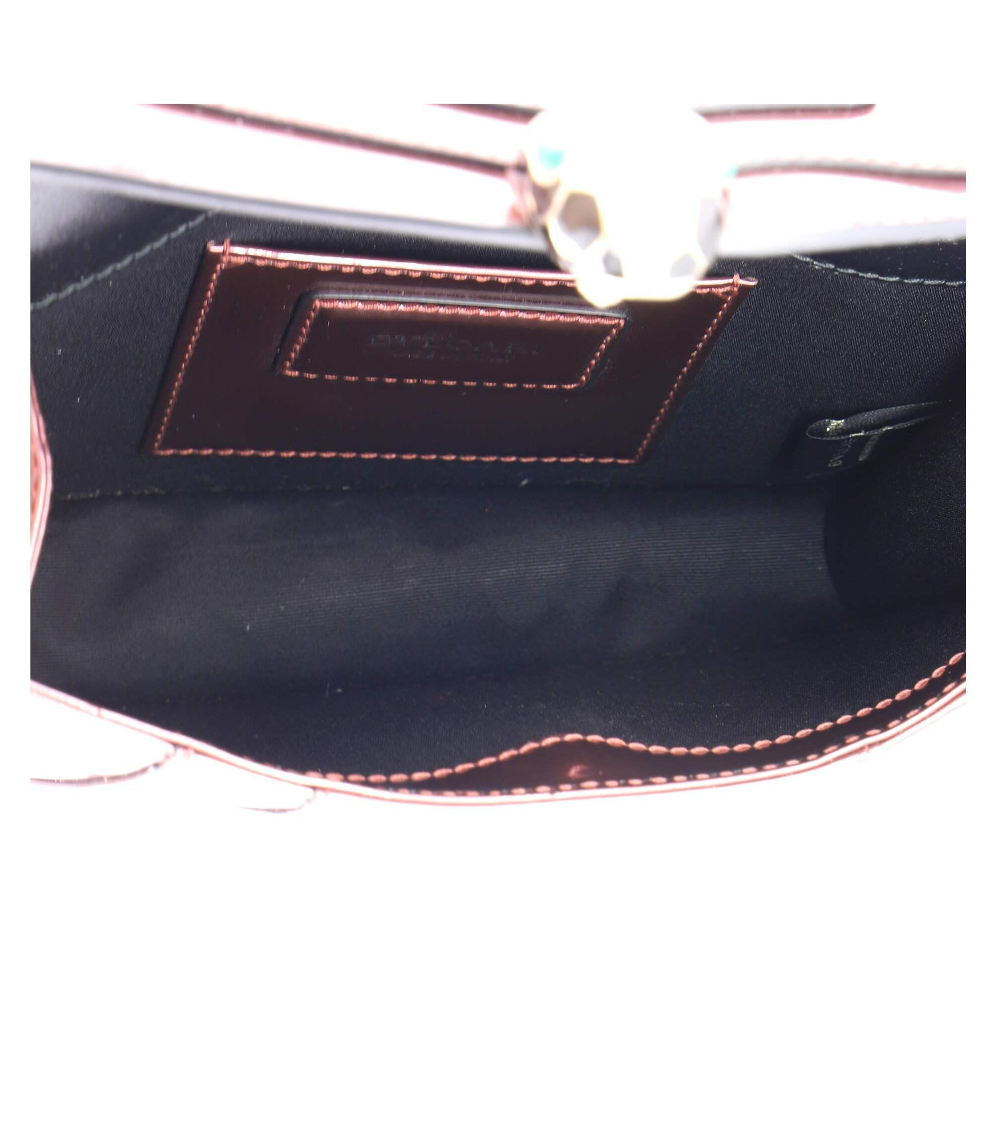 Small Serpenti Forever Square Shoulder Bag Metallic Leather — Image 3