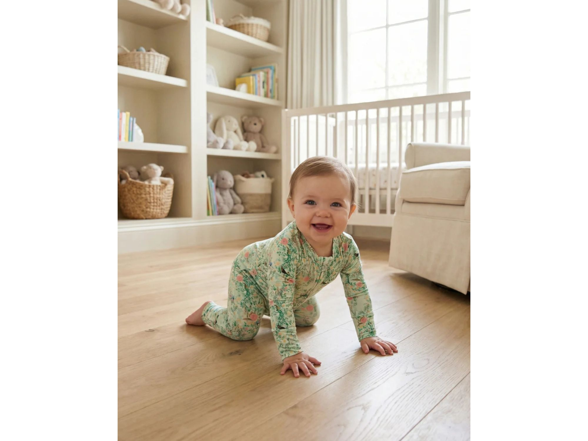 Girls' Sage Blossom Bamboo Sleeper - Baby — Image 4
