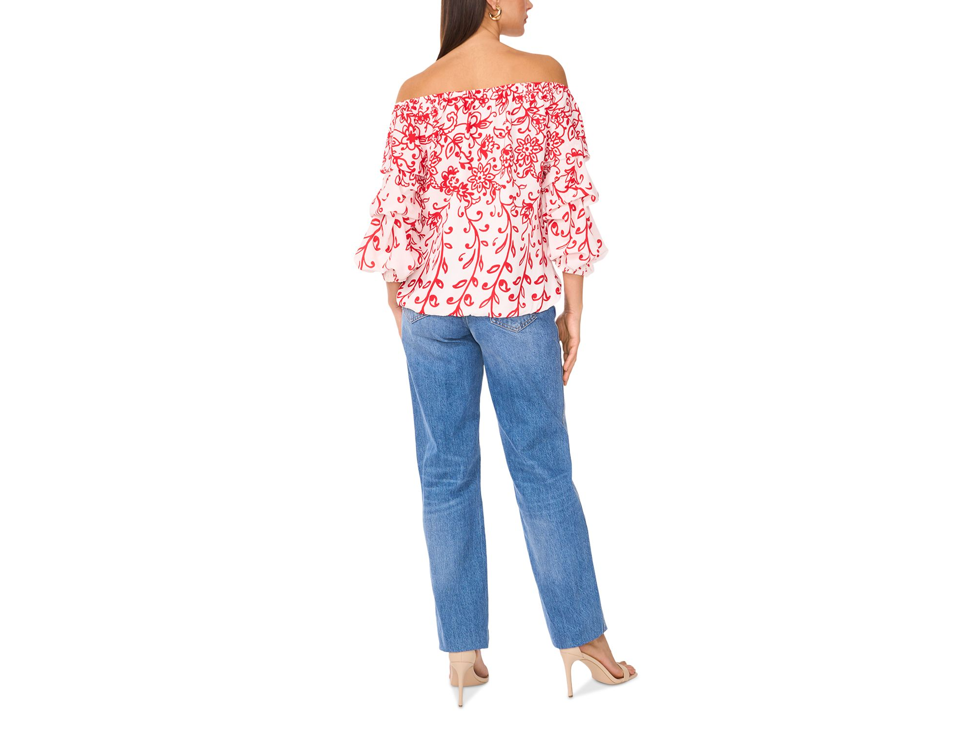 Off The Shoulder Bubble Sleeve Top — Image 4