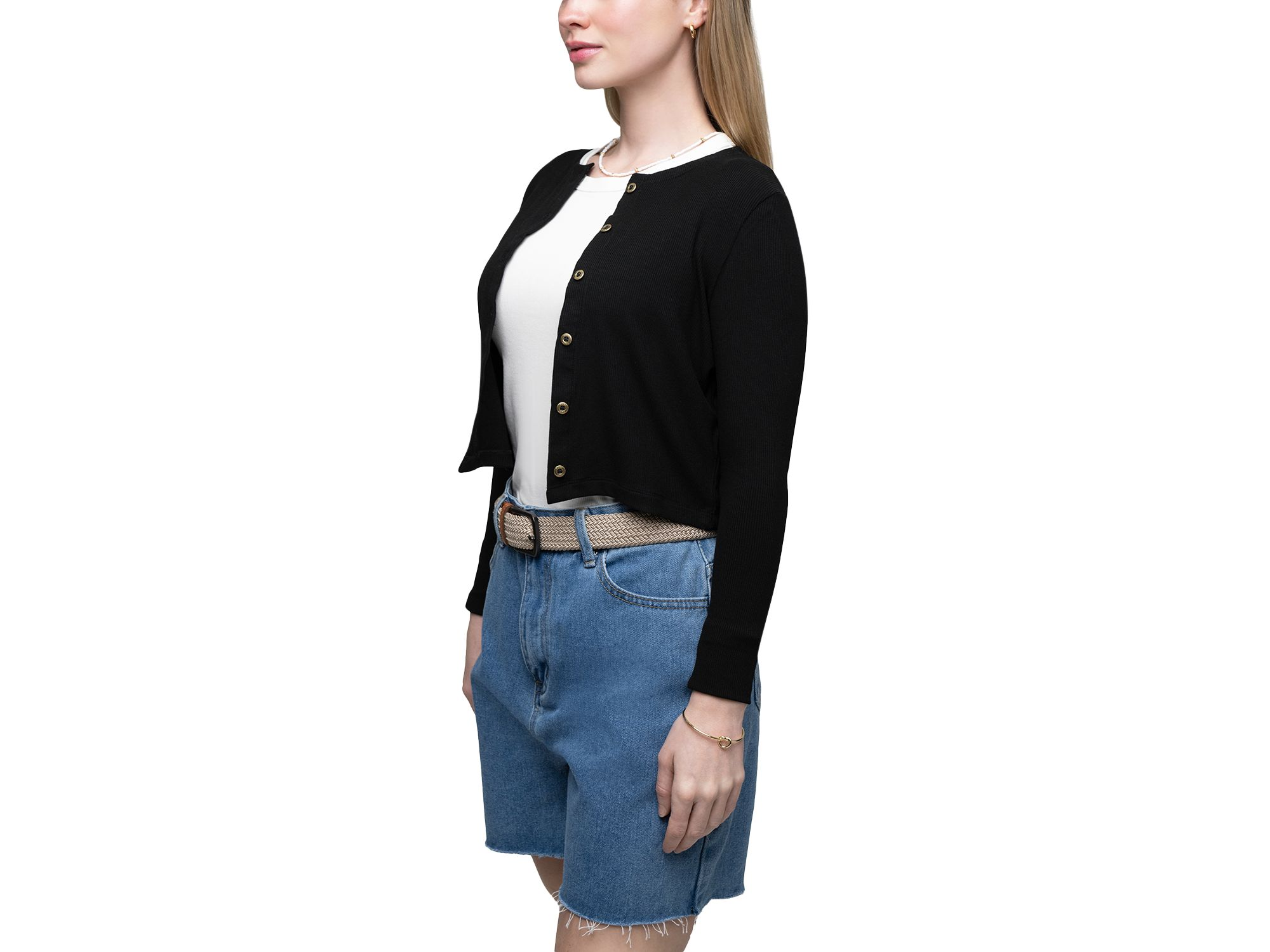 Classic T Shirt Cardigan Sweater — Image 5