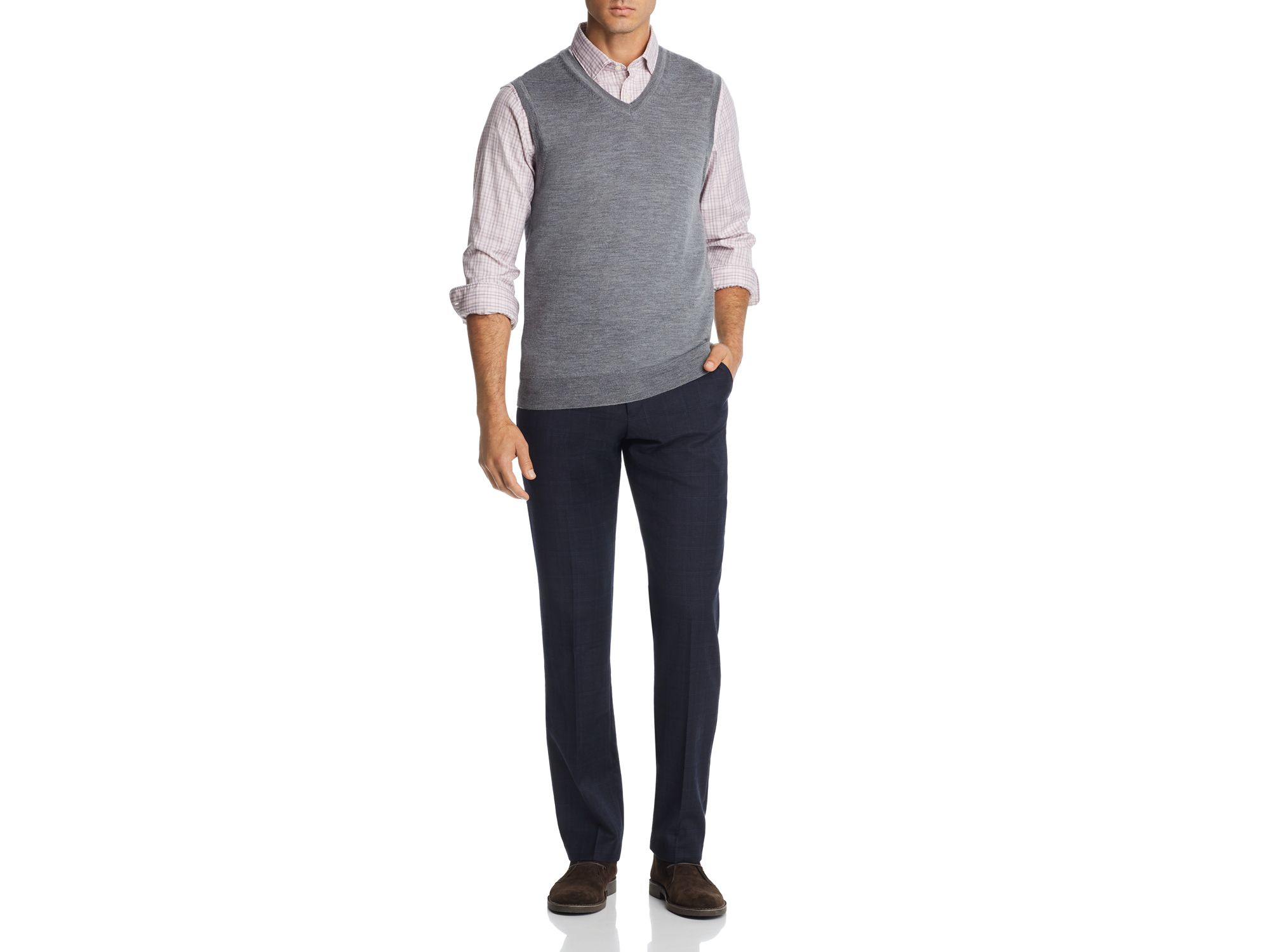 V-Neck Merino Wool Vest - Exclusive — Image 3