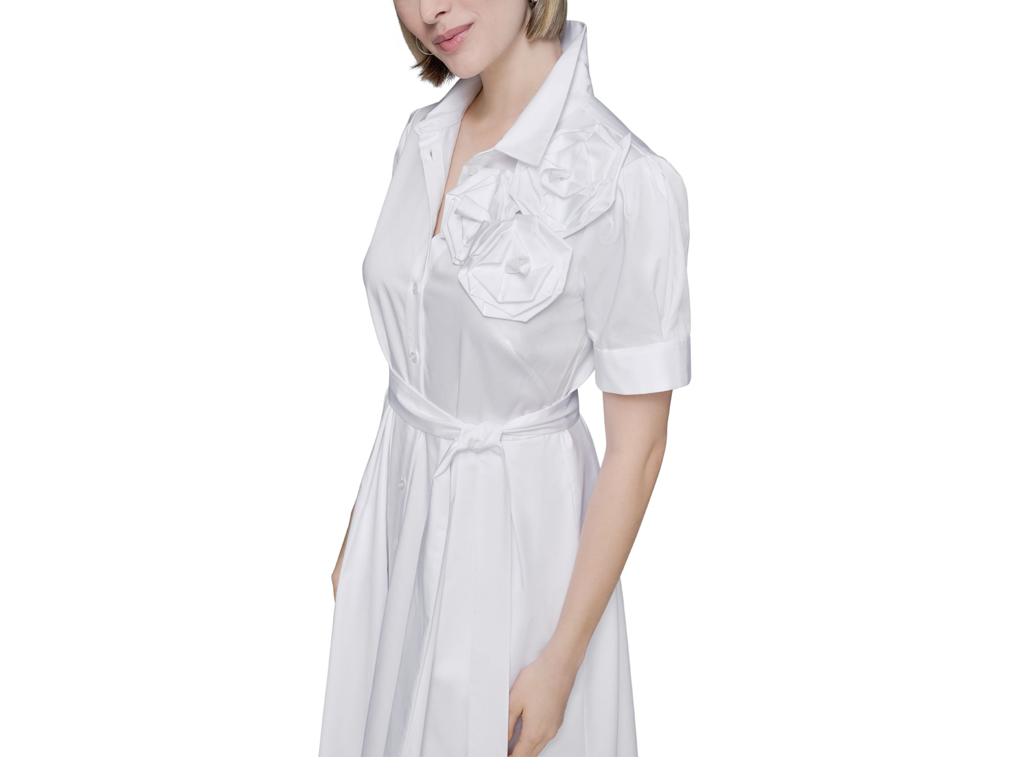 Flower Corsage Shirtdress — Image 5