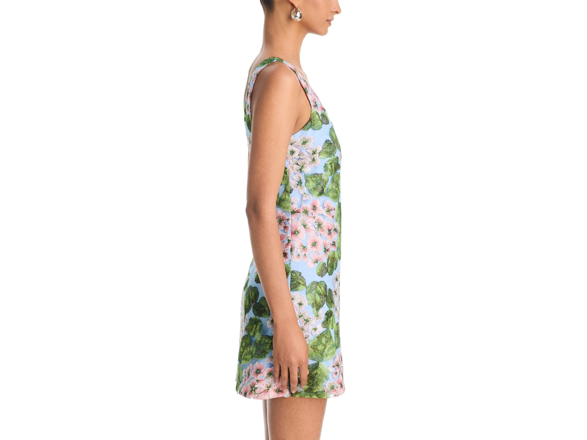 Hydrangea Embroidered Mini Dress - Exclusive — Image 4