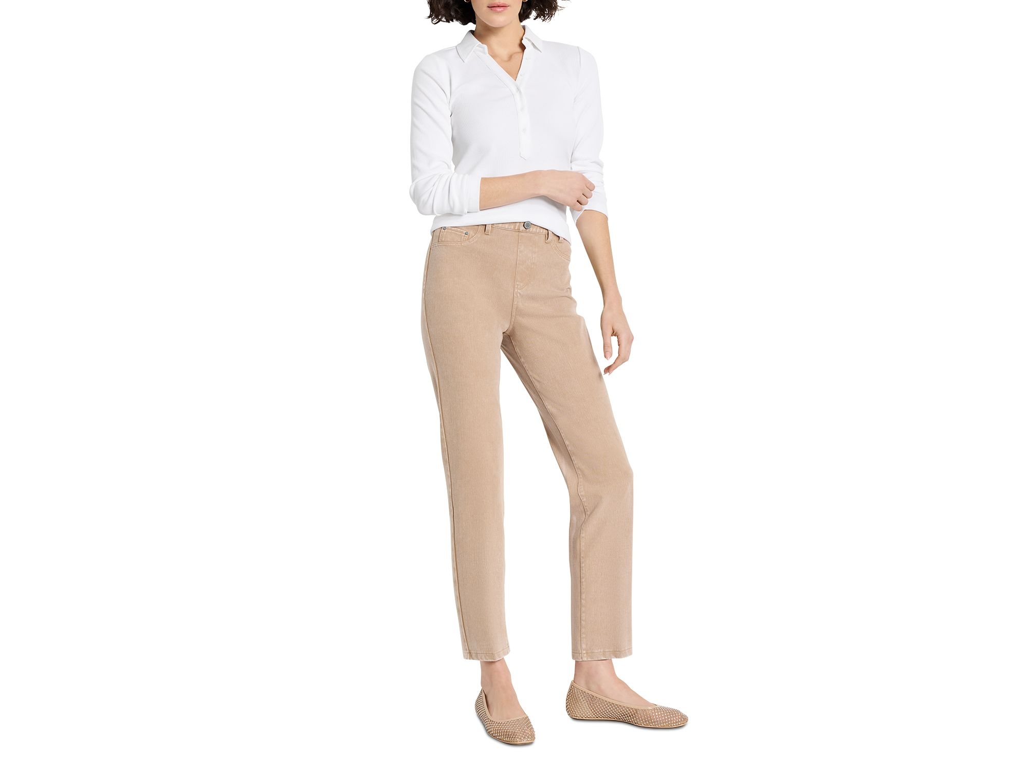 High Rise Ankle Straight Leg Jeans — Image 4