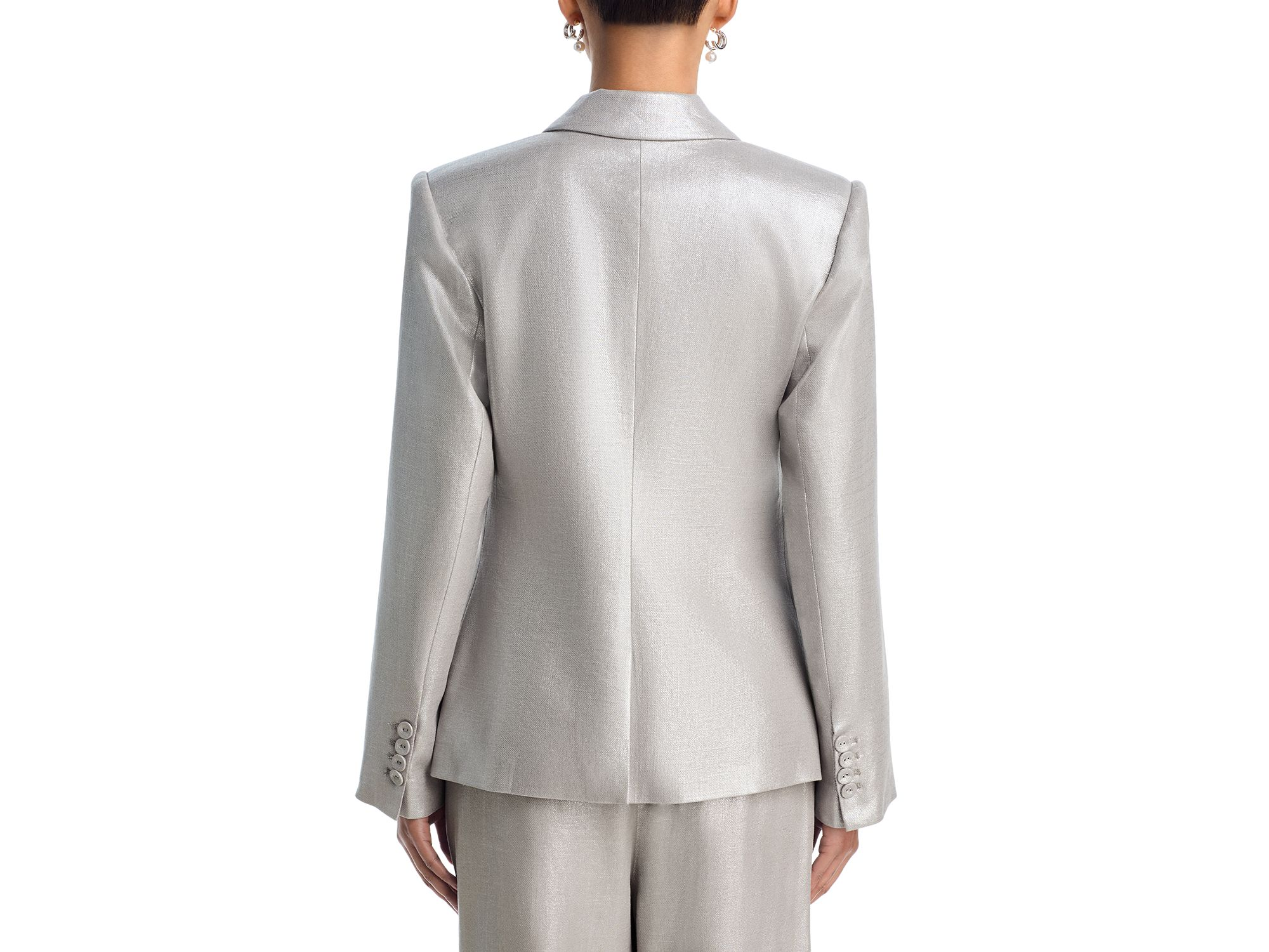 Metallic Linen Blend Blazer & Metallic Linen Blend Pants - Exclusive — Image 5