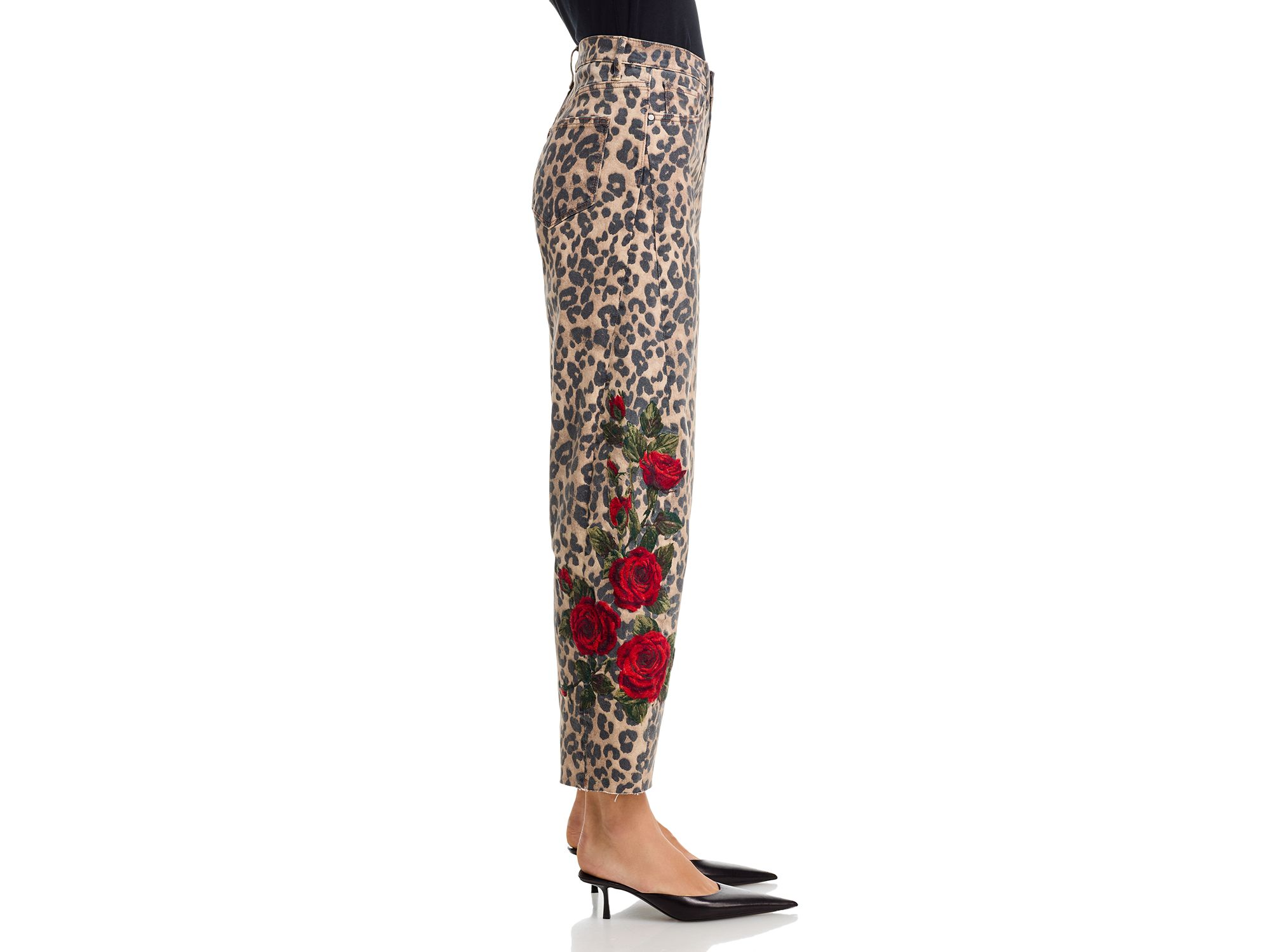 Parker x Wild Rose Ankle Barrel Jeans in Leopard — Image 5