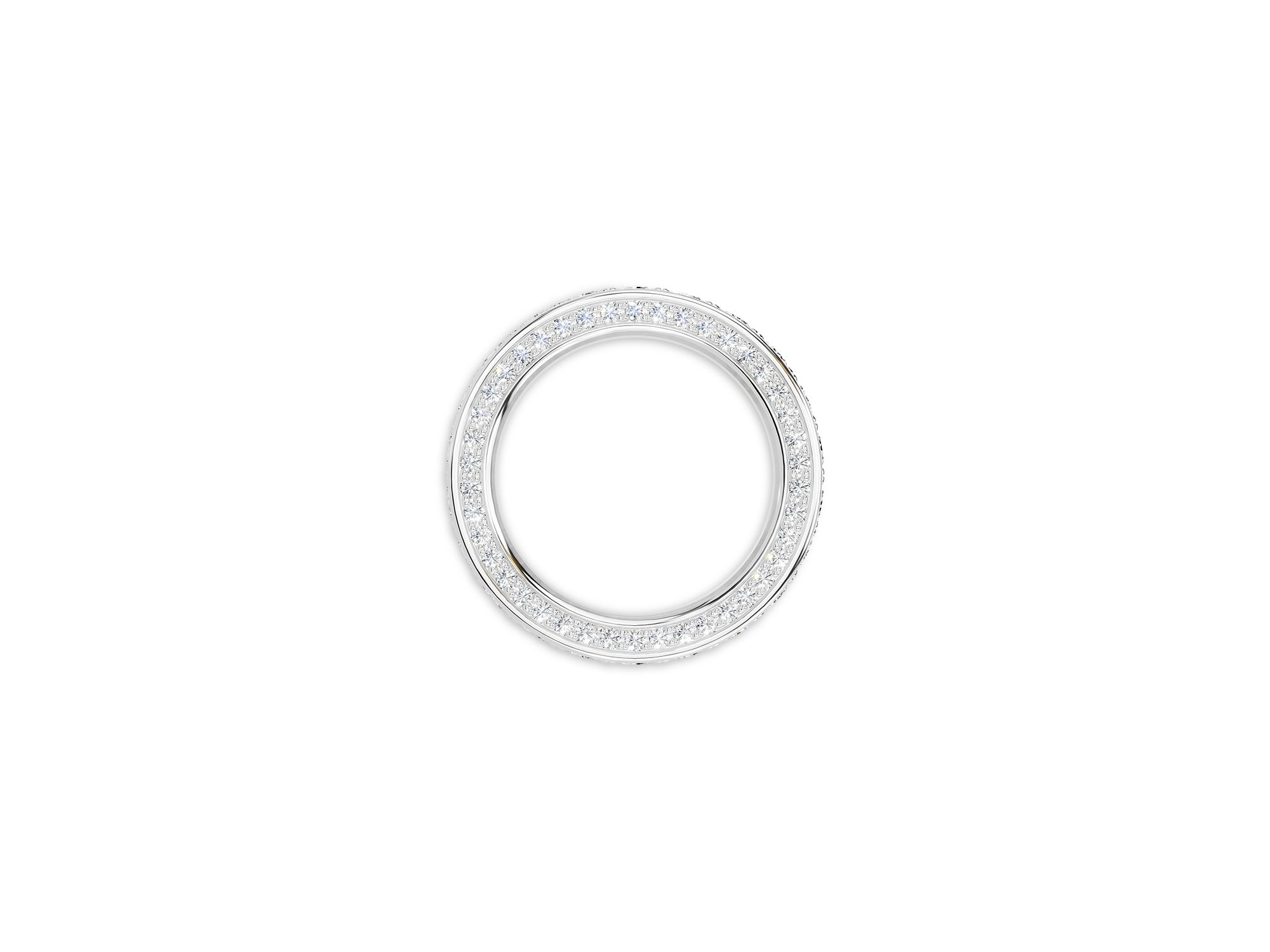 Diamond Three Side Eternity Band in 14K White Gold, 3.0 tcw — Image 3