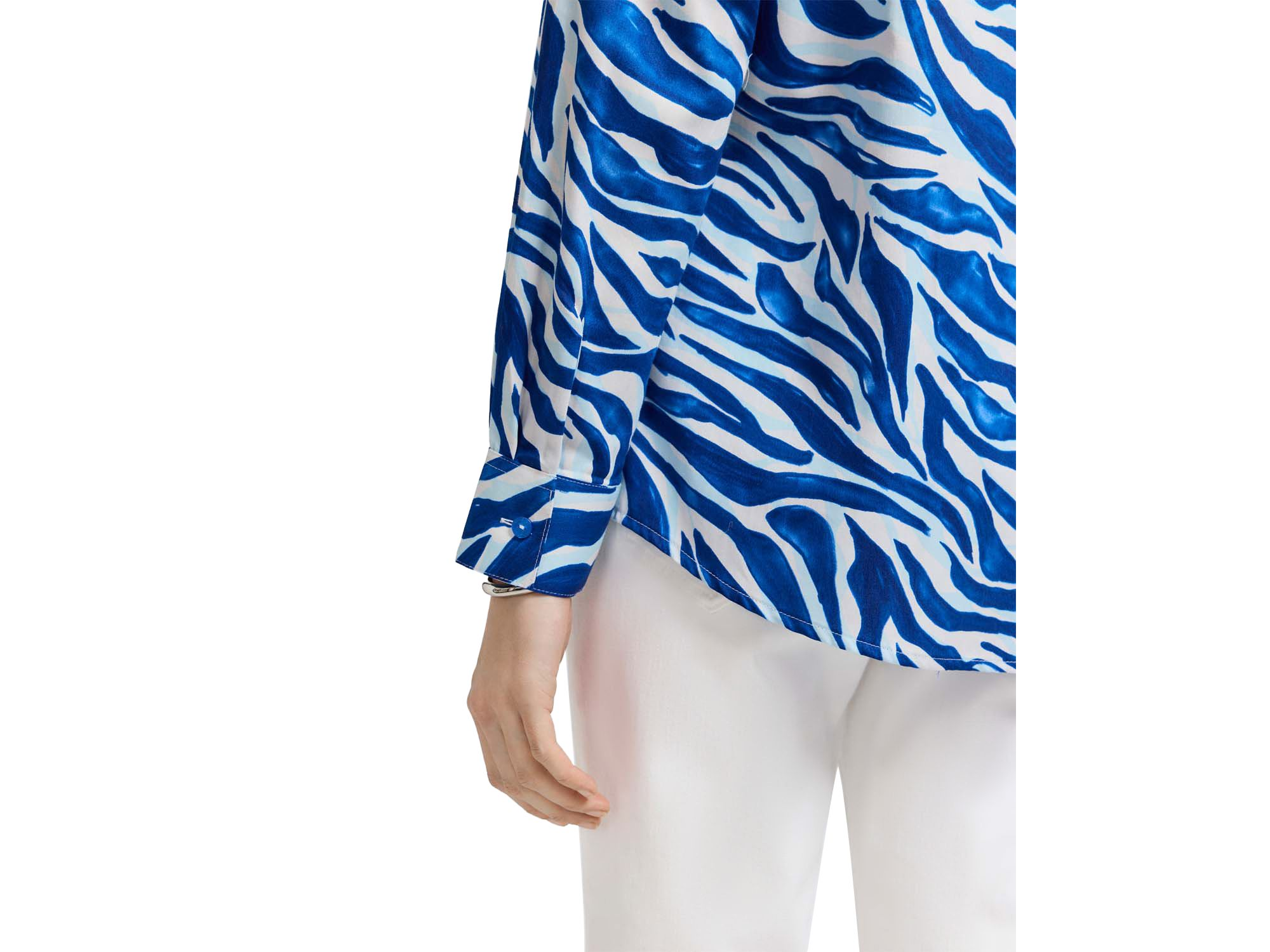 Zoey Long Sleeved Tonal Zebra Shirt — Image 4