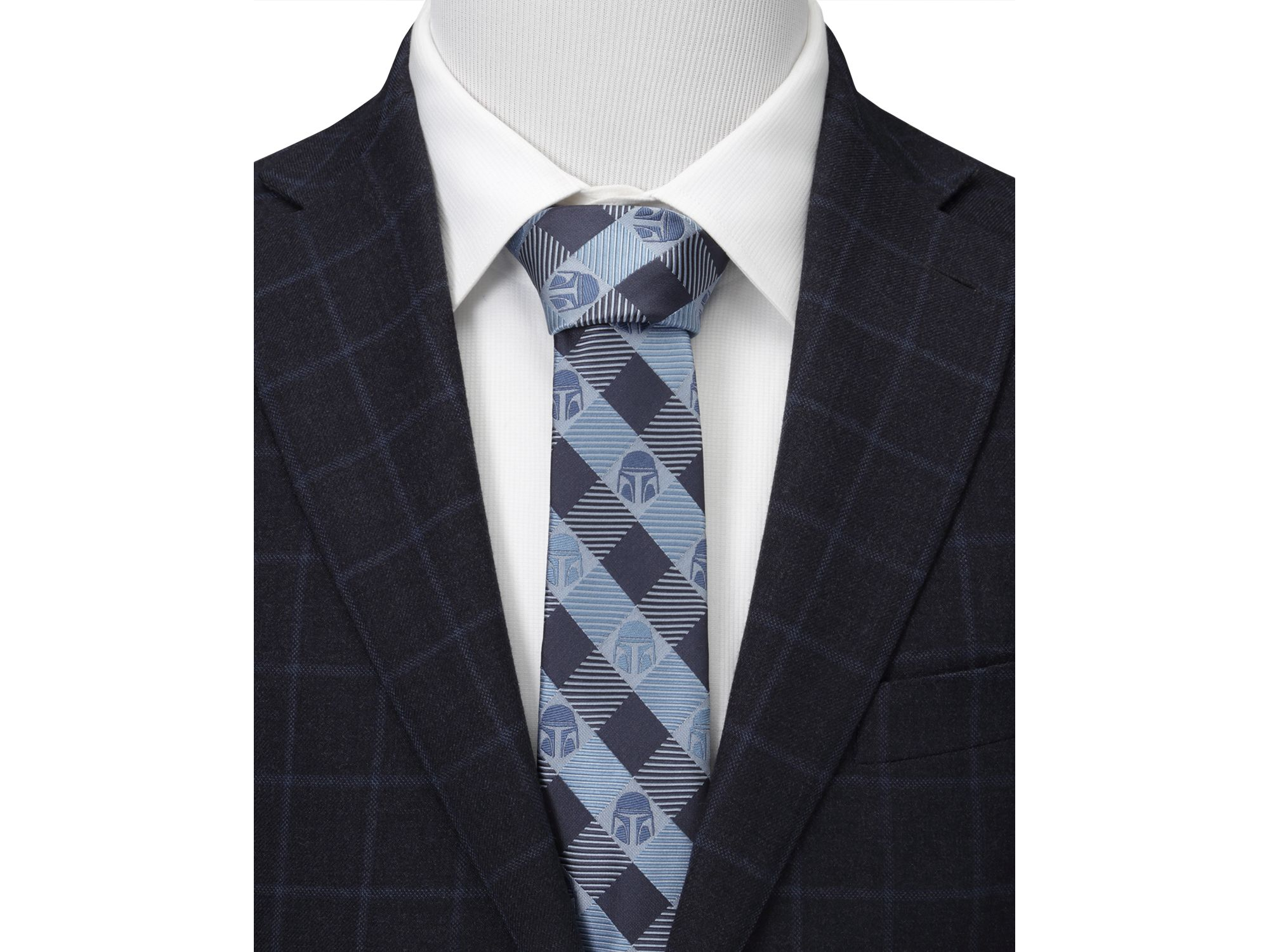 Star Wars Mando Helmet Check Tie — Image 4